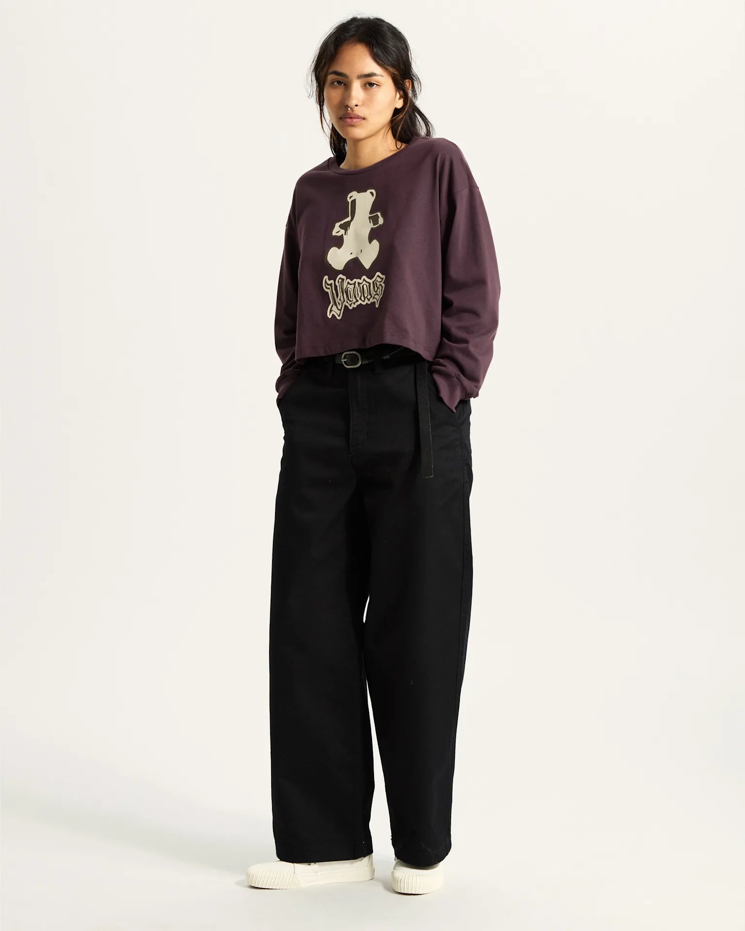 LIL BEAR RELAX CROP LS TEE