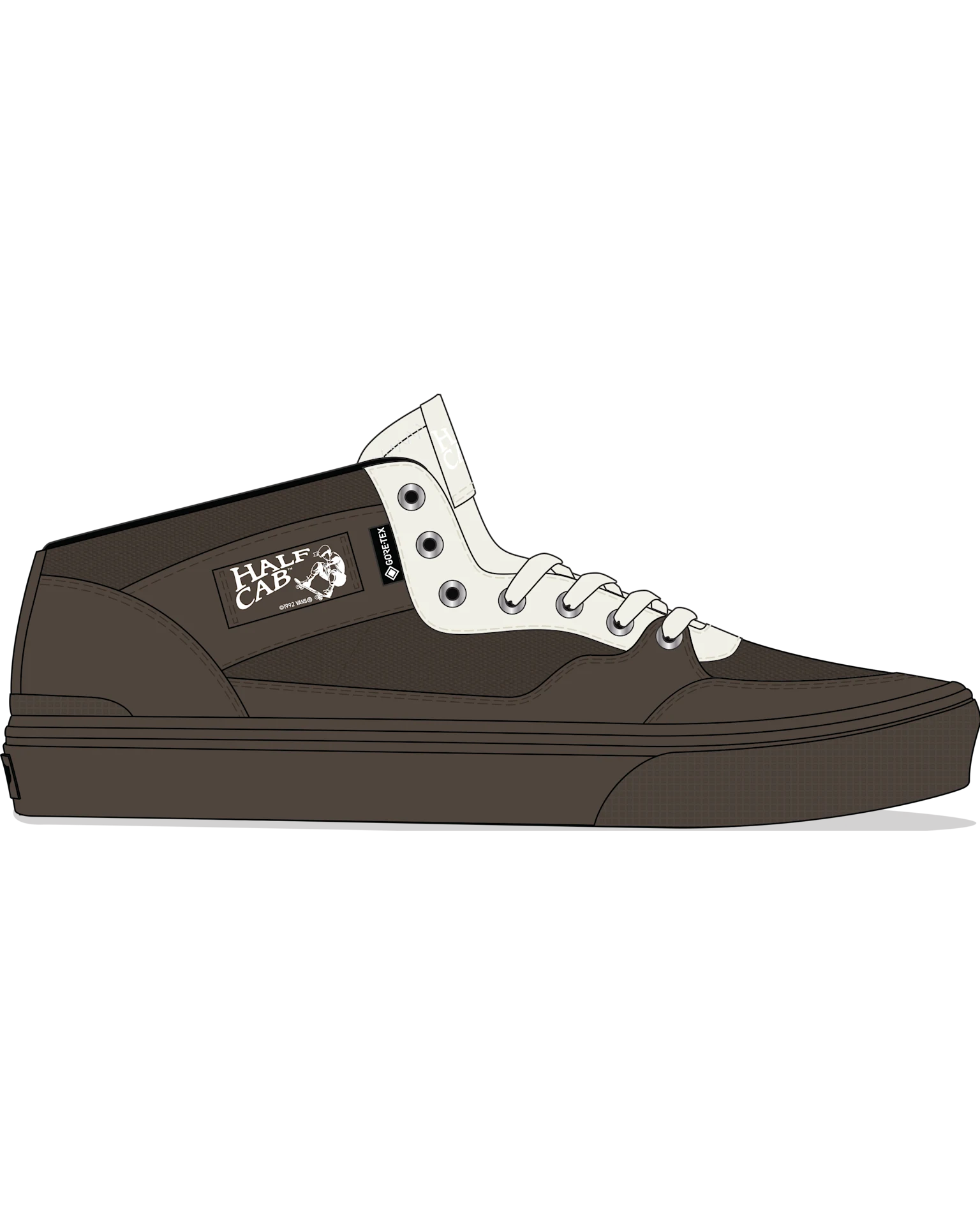 Vans LX Half Cab 33 GORE-TEX Stockholm Coal Brown Cipő VN000DADEMP1 - 1