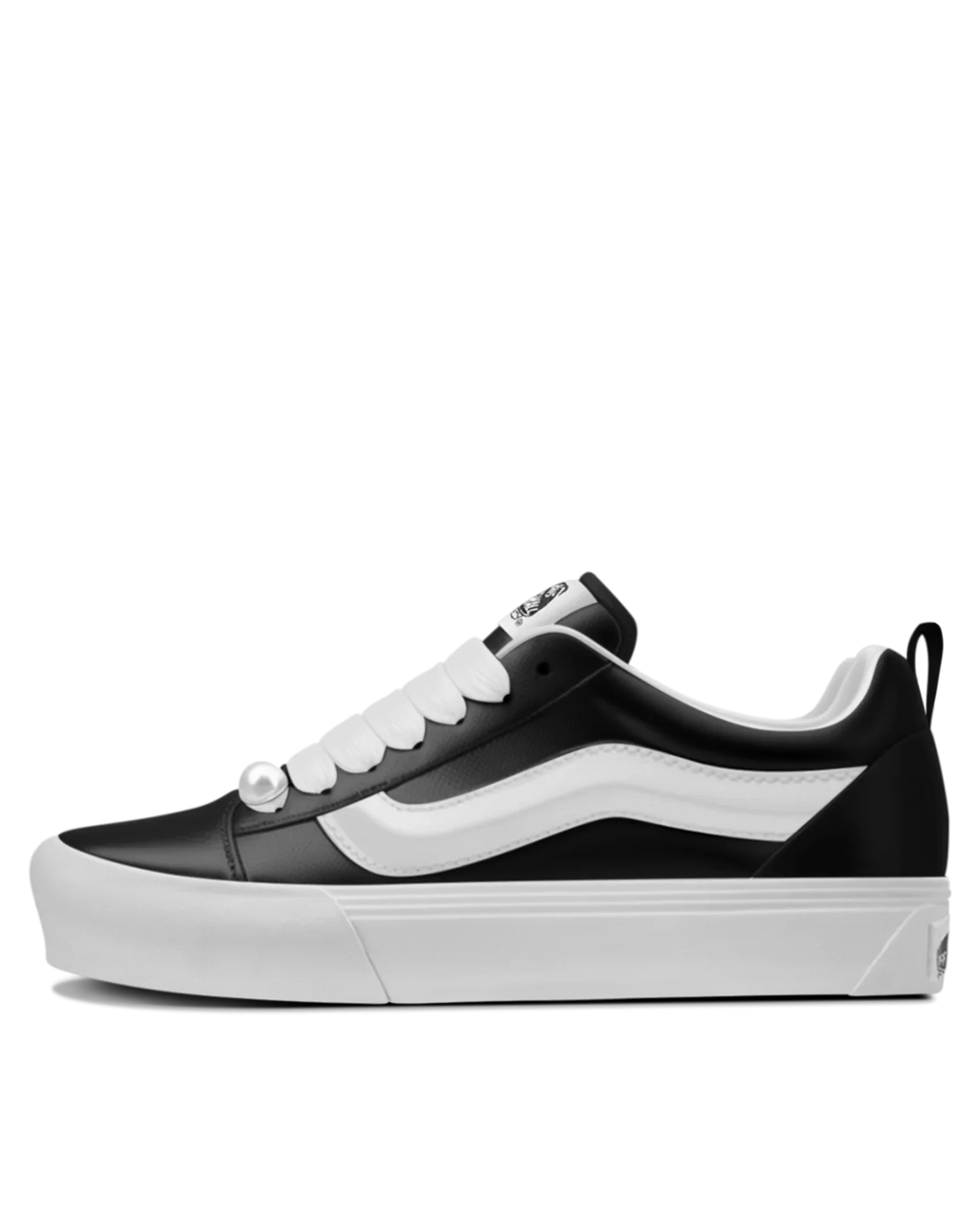 VANS Knu Skool METALLIC LEATHER BLACK Cipő VN000E9XCJK1 - 1