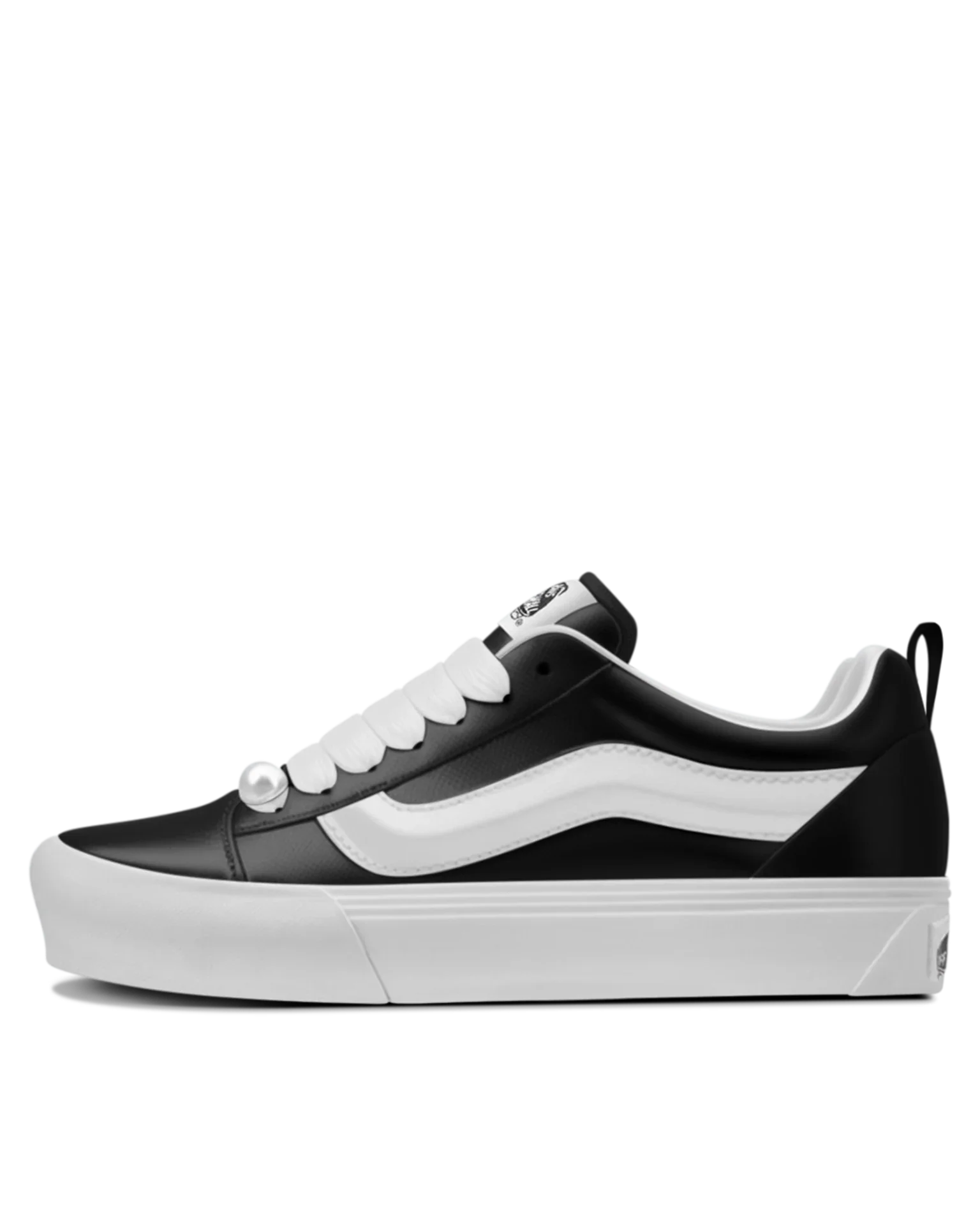 VANS Knu Skool METALLIC LEATHER BLACK Cipő VN000E9XCJK1 - 1