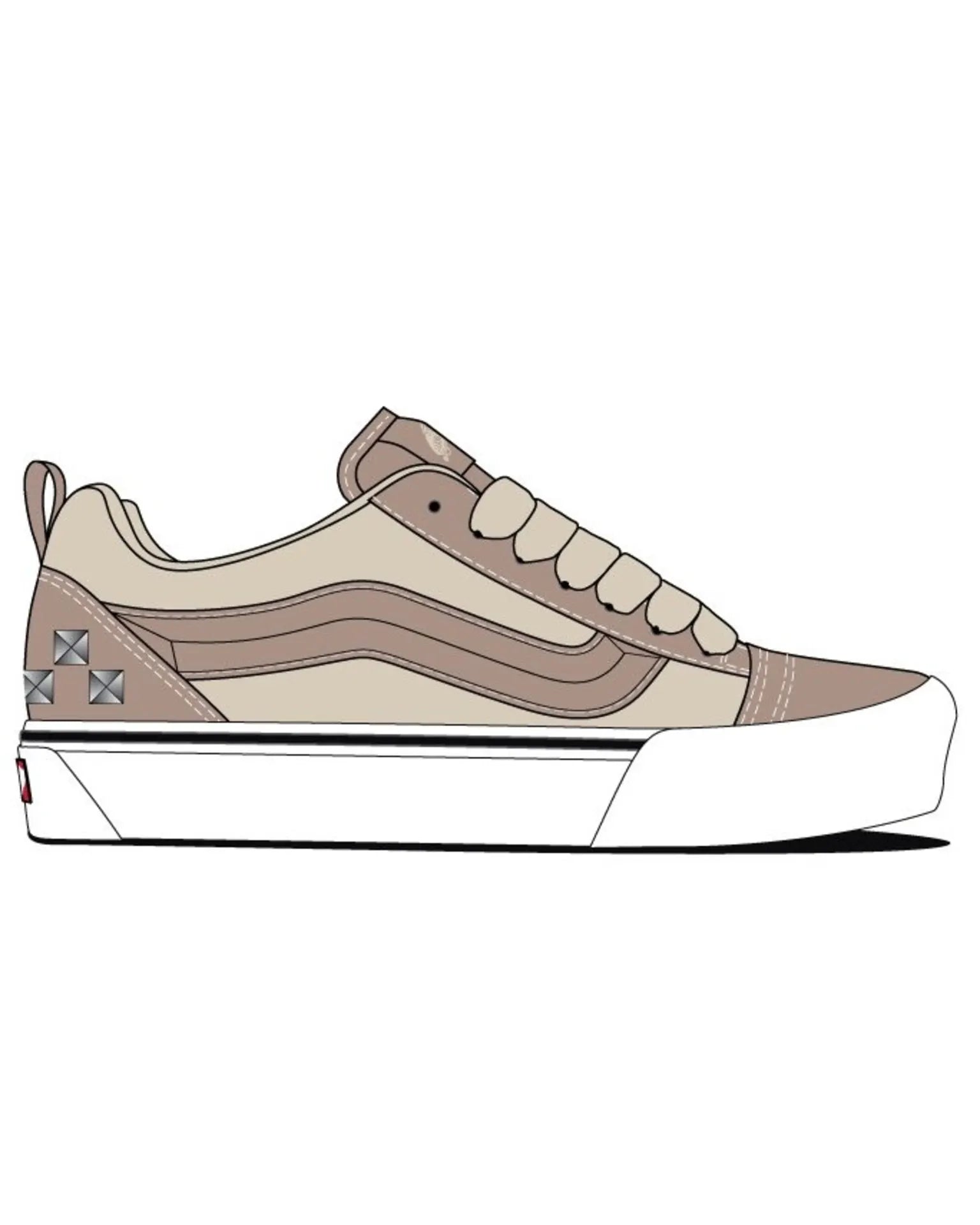 Vans Knu Skool STUDS Taupe Cipő VN000E9XTUP1 - 1