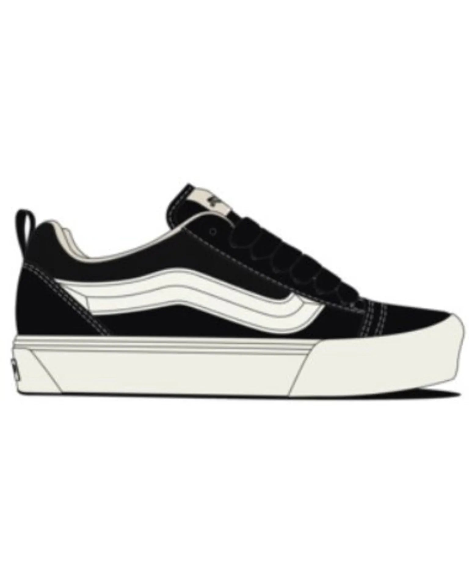 Vans LX Knu Skool LEATHER Black Cipő VN000EB5BLA1 - 1