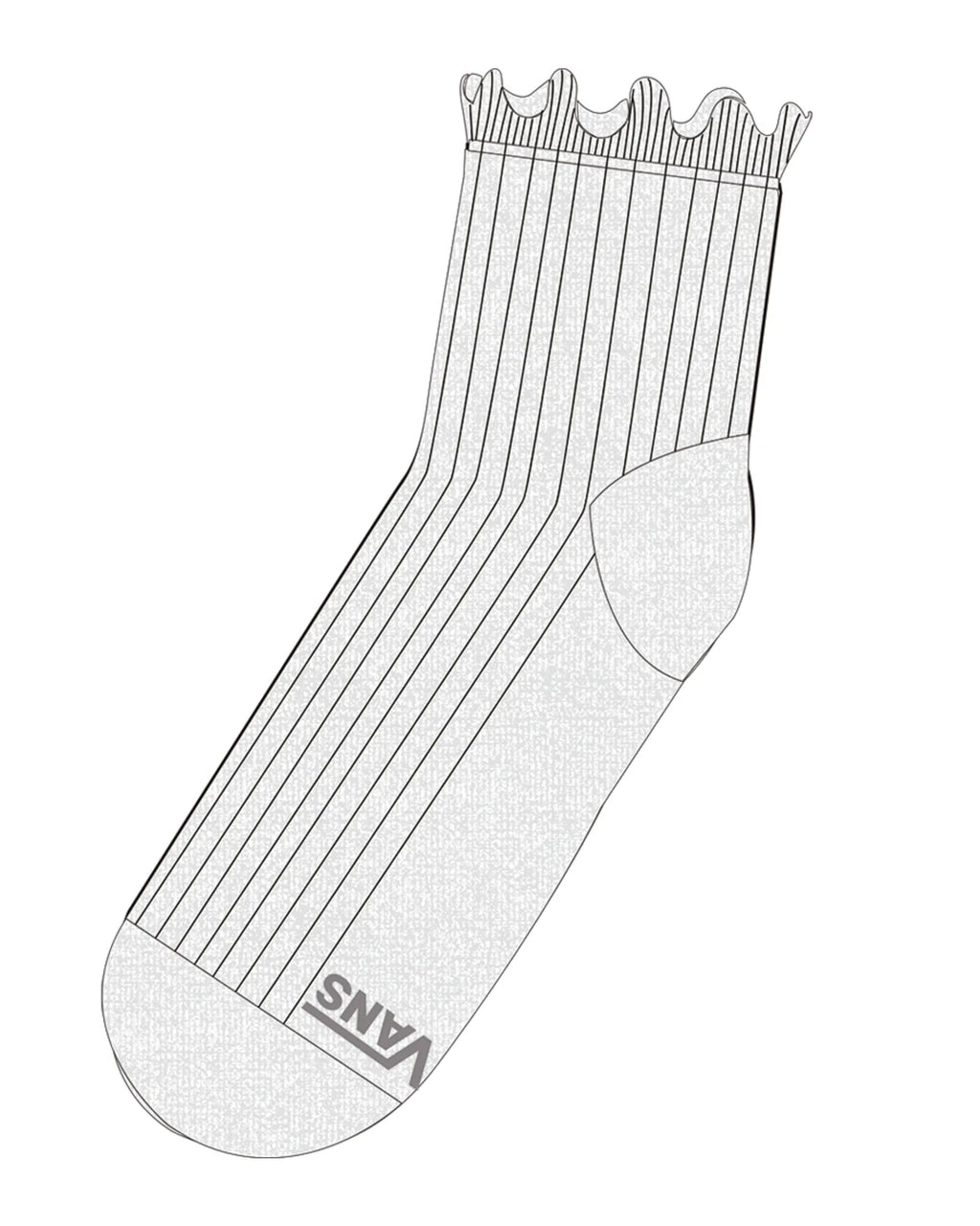 VANS Lettuce Have It Half Crew Silver Zokni VN000QBPSLV1 - 1