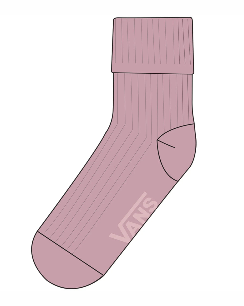 VANS Cuff It Crew Pink Dawn zokni 1