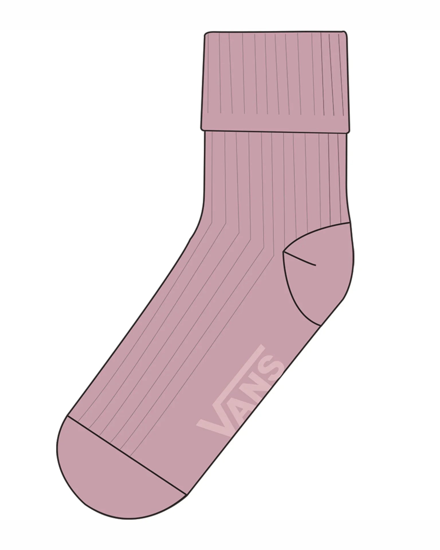 VANS Cuff It Crew Pink Dawn zokni 1