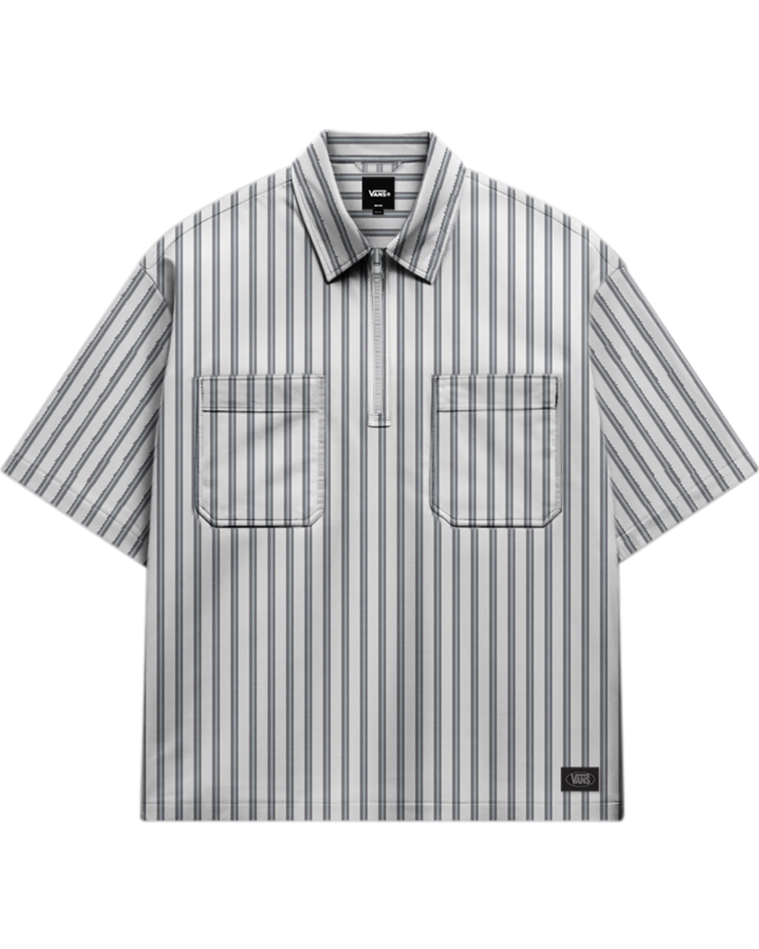 VANS Cropped Zip SS Woven WHITE/Steel Shadow Ing VN000T7NGCX1 - 1