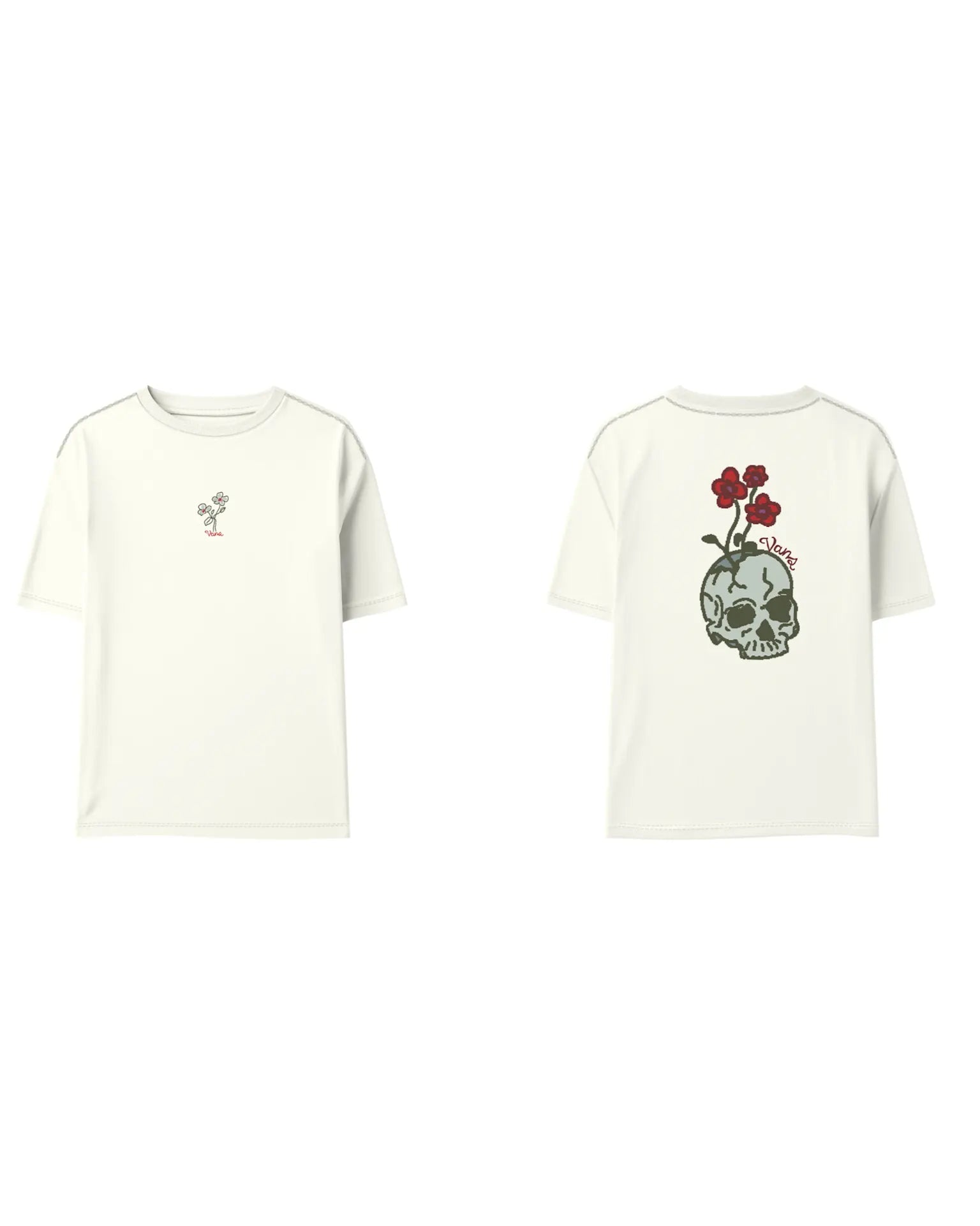 Vans Hand Drawn Floral SS Tee marshmallow Textil VN00109GFS81 - 1