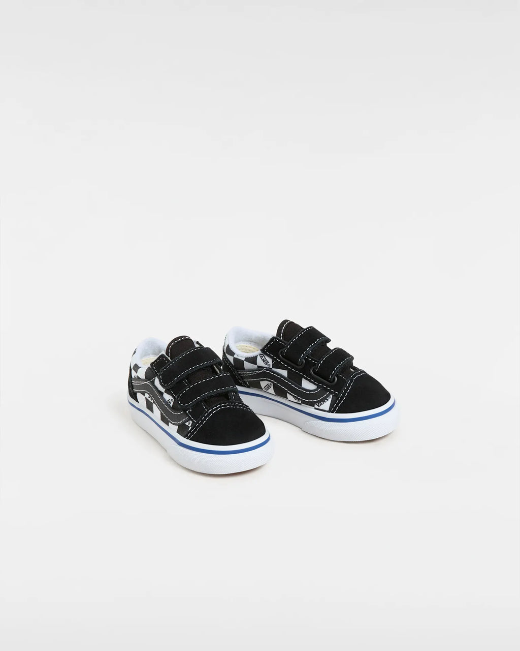 VANS Old Skool V LOGO CHECK BLACK/WHITE VN0009RCBZW1 - 2