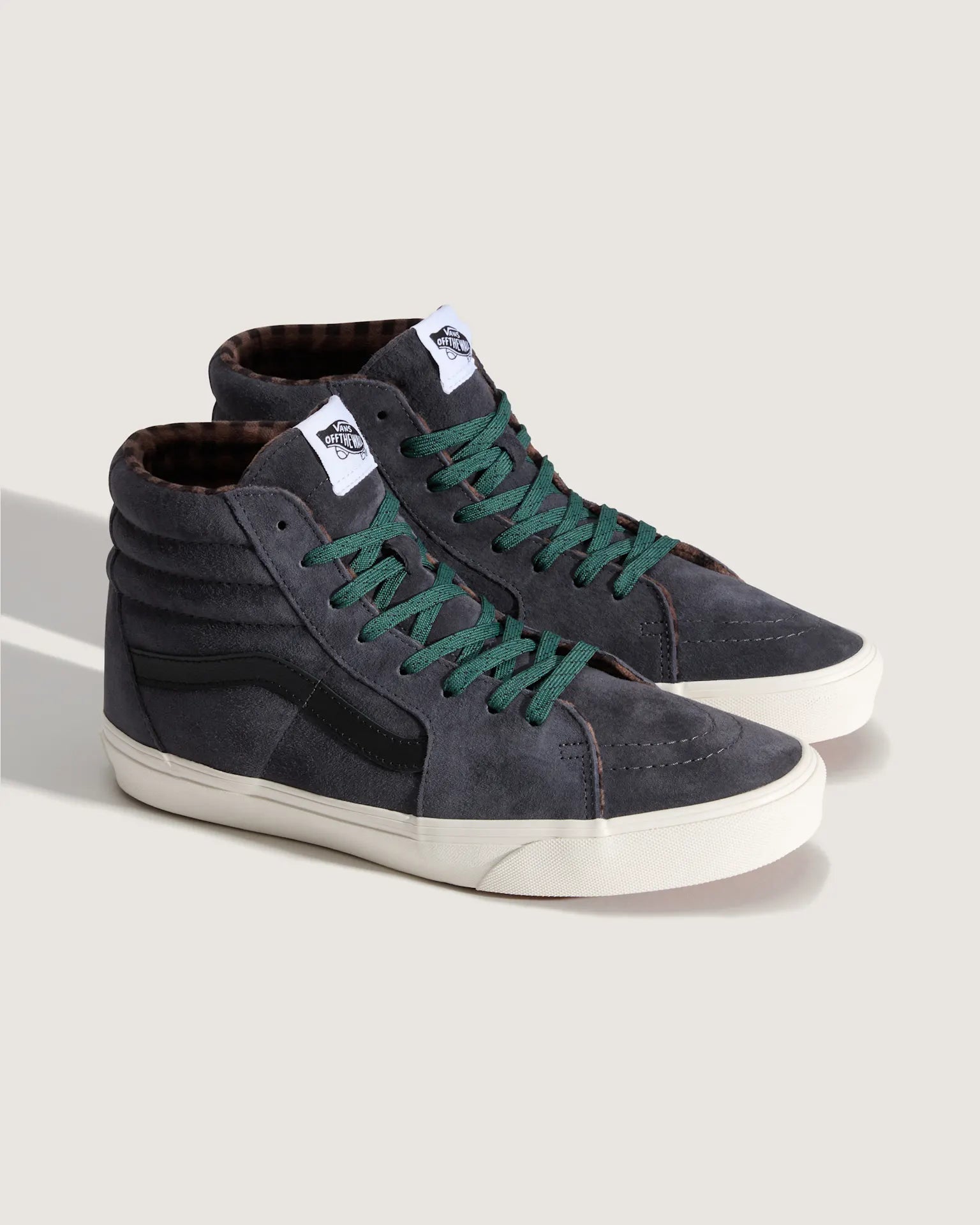 Vans SK8-Hi PIG SUEDE PLAID GRAY/BLACK Cipő VN000CMX2391 - 2