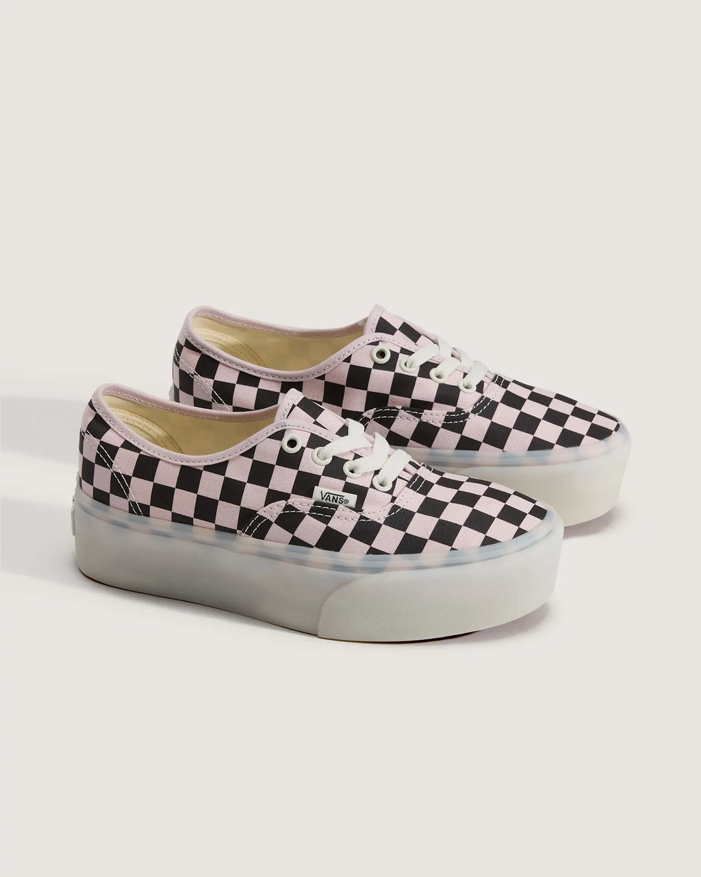 Vans Authentic Stackform CHECKERBOARD Pale Petal Pink Cipő VN000CN0H881 - 2