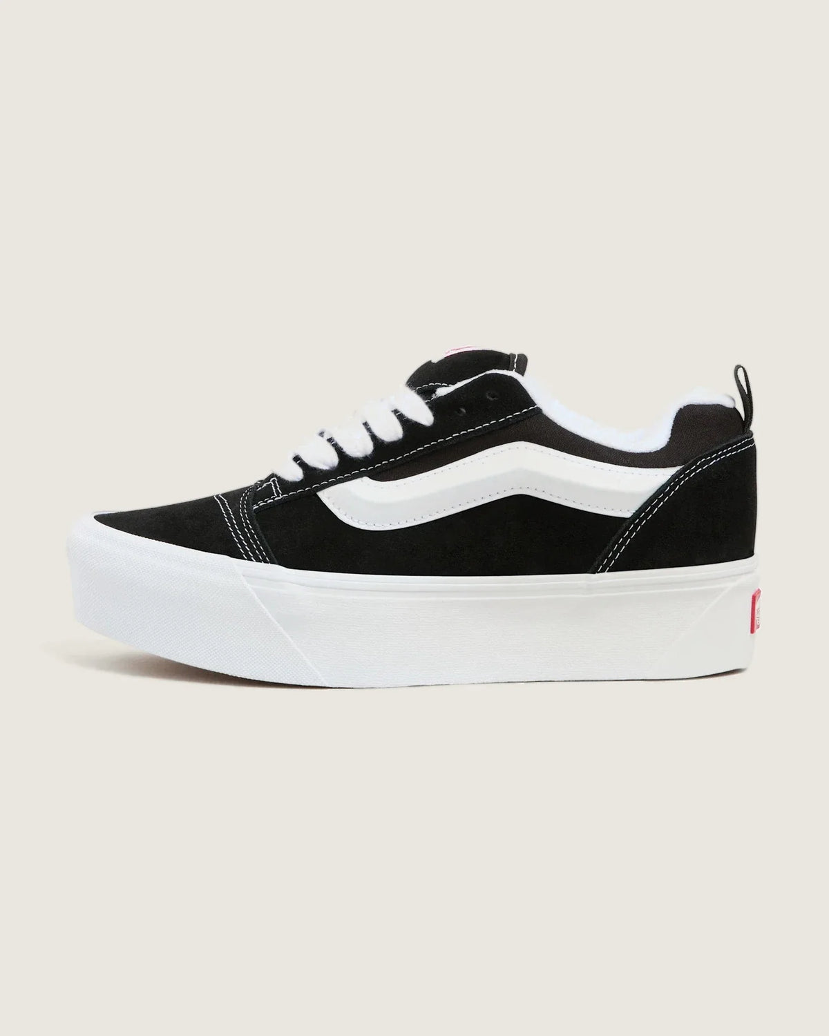 VANS Knu Stack Black/True White Cipő - 8