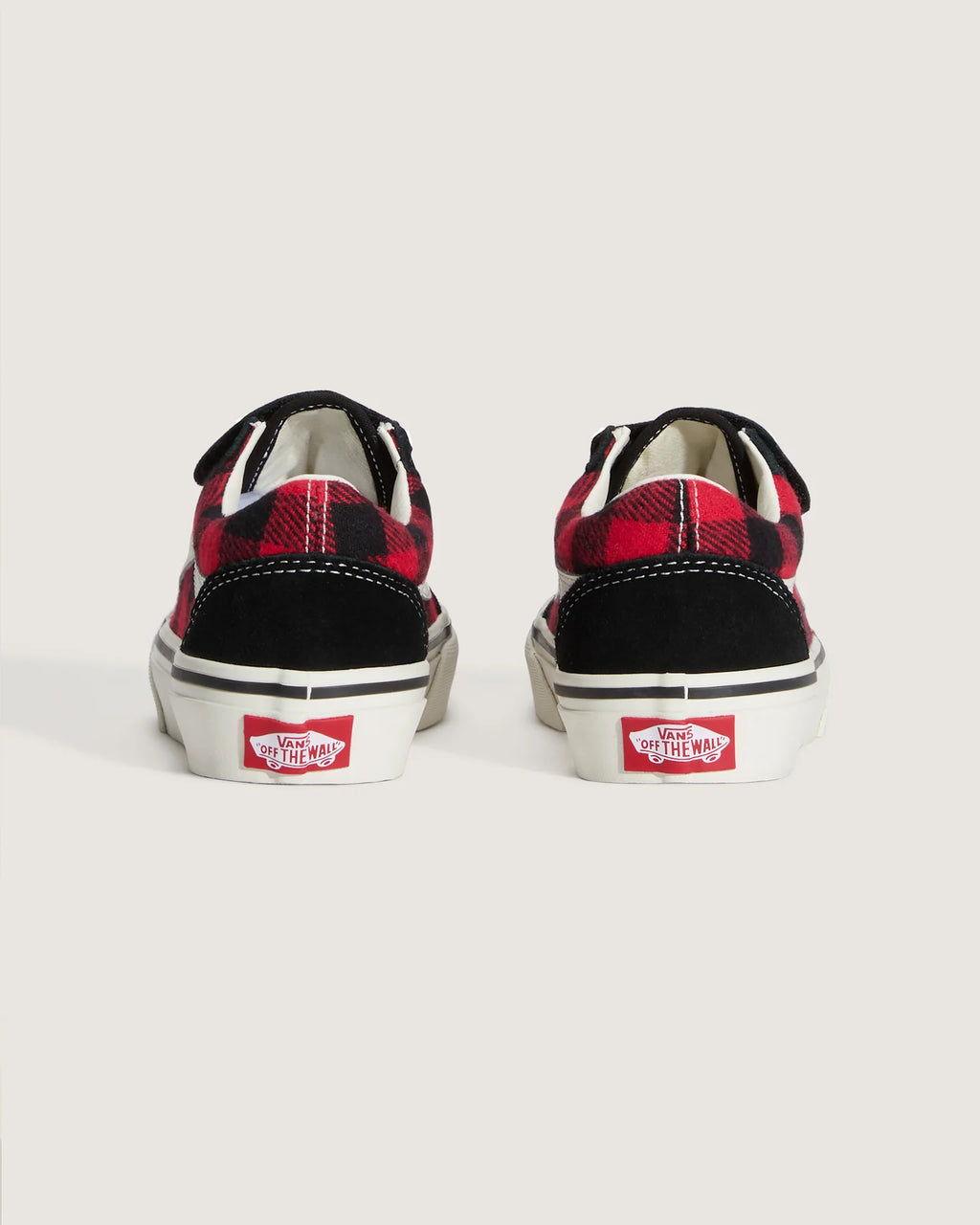 Vans Old Skool V BUFFALO PLAID RACING RED/BLAC Cipő VN000CYAYHU1 - 4