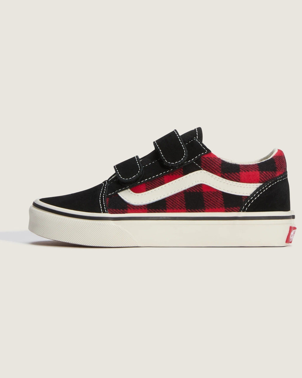 Vans Old Skool V BUFFALO PLAID RACING RED/BLAC Cipő VN000CYAYHU1 - 6