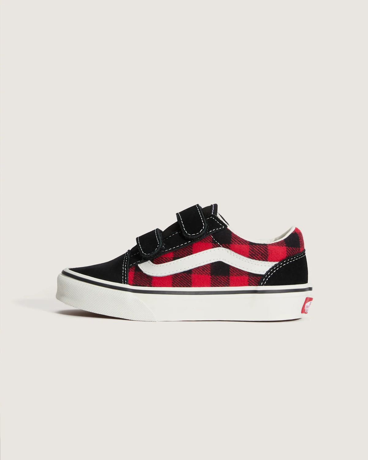 Vans Old Skool V BUFFALO PLAID RACING RED/BLAC Cipő VN000CYAYHU1 - 1