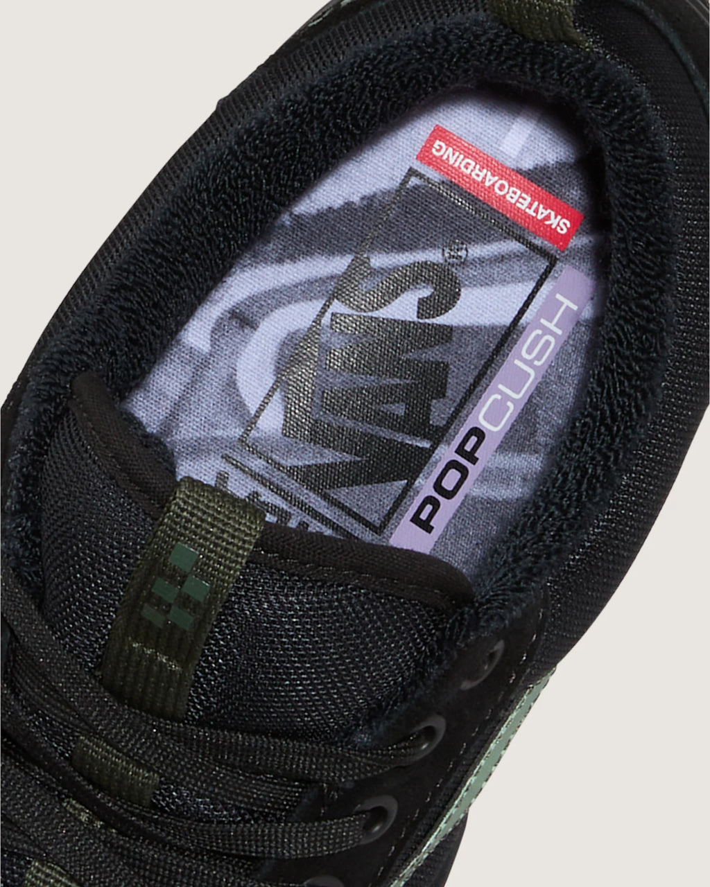 VANS Skate Old Skool 36 + Atiba BLACK/DARK GREEN Cipő kép 5