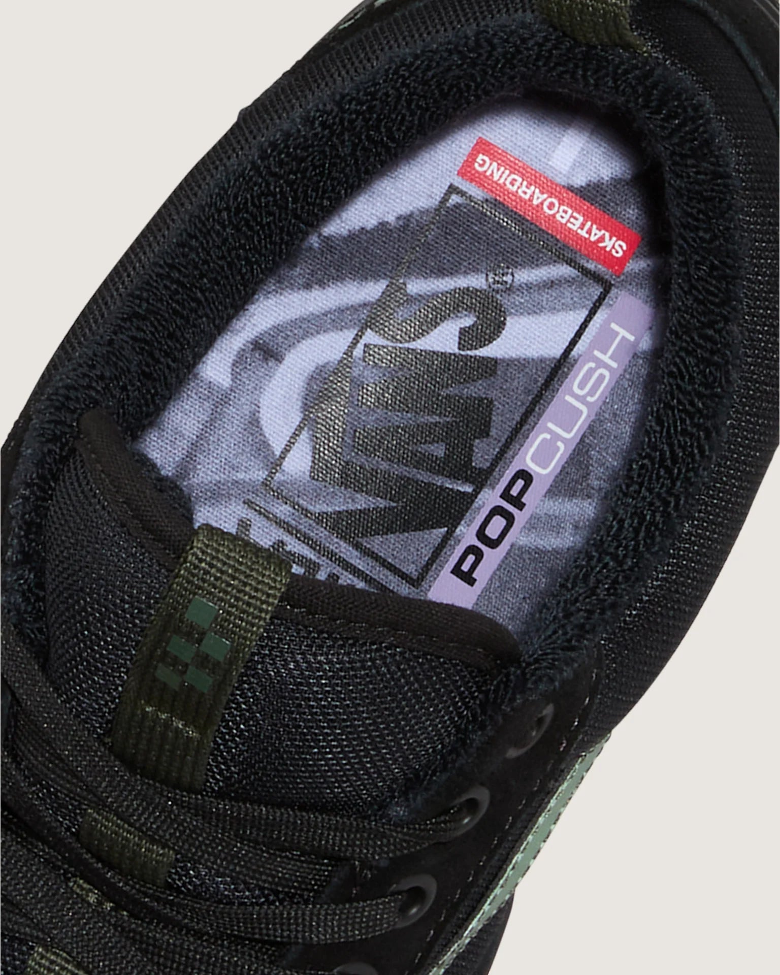 VANS Skate Old Skool 36 + Atiba BLACK/DARK GREEN Cipő kép 5