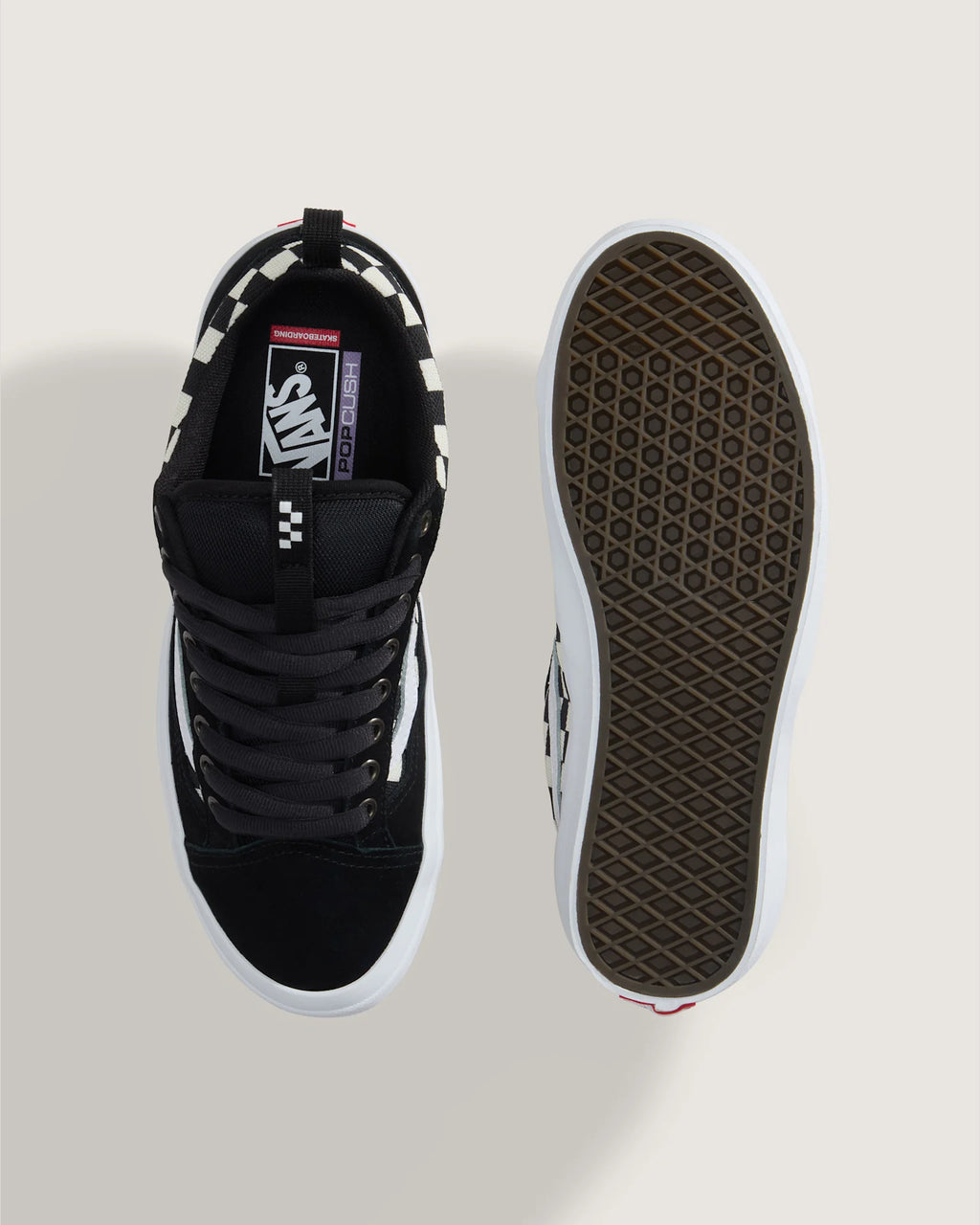 Vans Skate Old Skool 36 + CHECKERBOARD Black/White Cipő VN000D5RY281 - 3