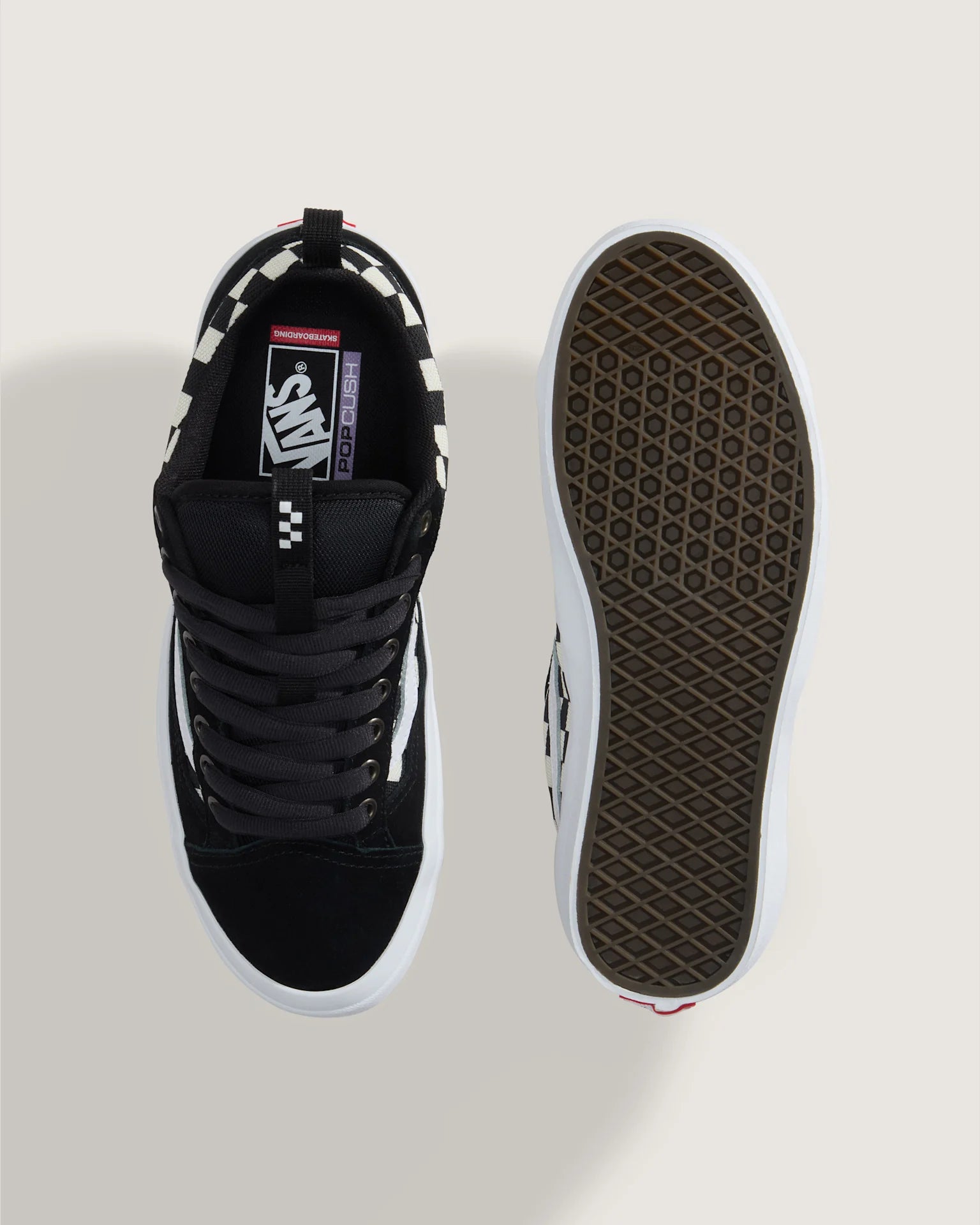 Vans Skate Old Skool 36 + CHECKERBOARD Black/White Cipő VN000D5RY281 - 3