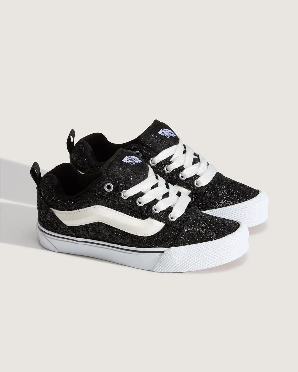 VANS Knu Skool GLITTER Black/White Cipő VN000D6ZMCG1 - 2