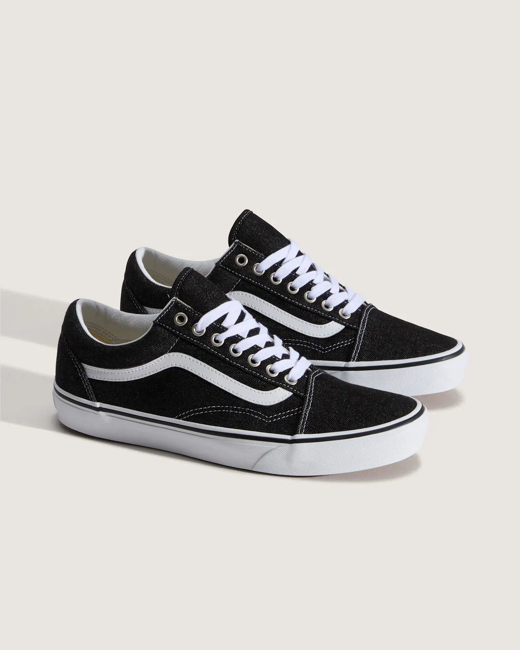 Vans Old Skool DENIM Black/True Whit Cipő VN000D7Z6BT1 - 2