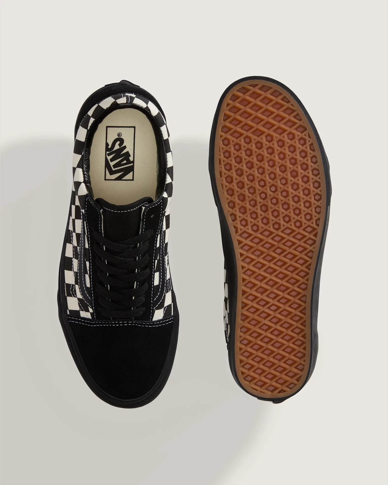 Vans Old Skool CHECKERBOARD Black/White Cipő VN000D7ZMCG1 - 3
