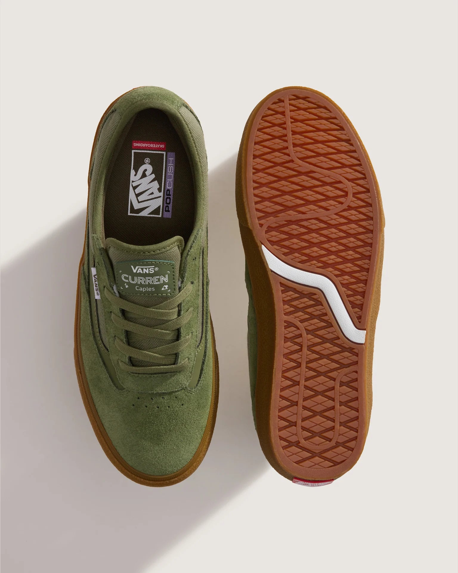 VANS Skate Curren Caples CREPE Green/Gum Cipő VN000D8517P1 - 3