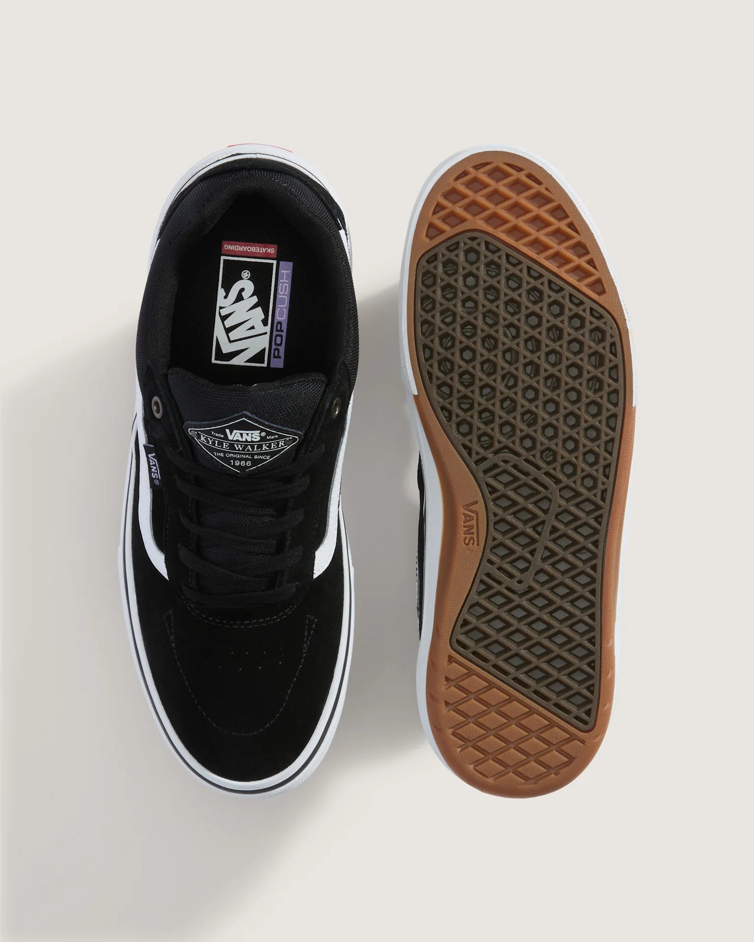 VANS Skate Kyle Walker Wafflecup BLACK/WHITE Cipő VN000DA4MCG1 - 3