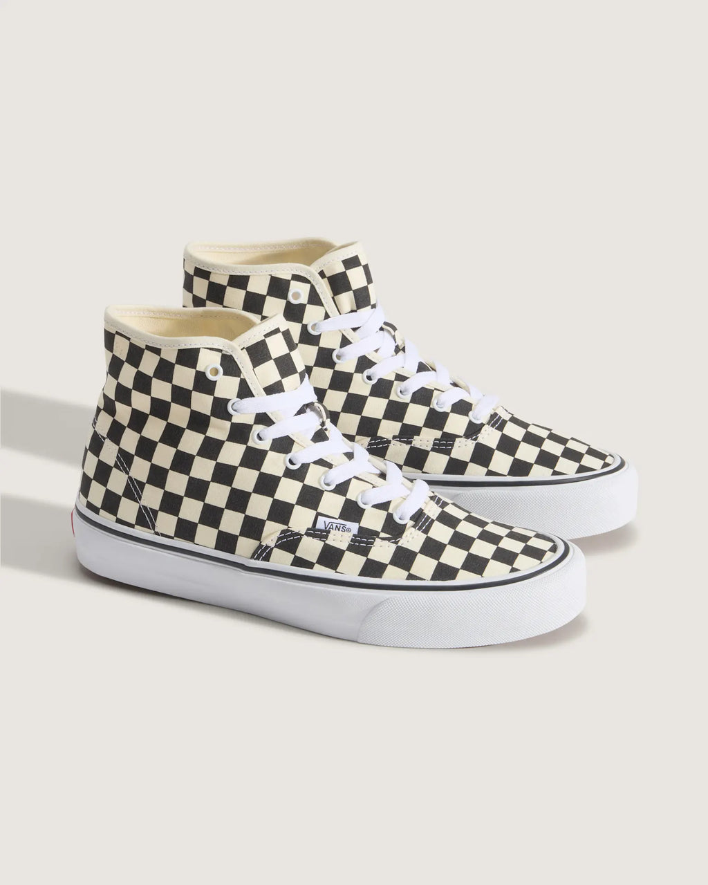 Vans Authentic Hi 2.0 CHECKERBOARD Black/True Whit Cipő VN000E8HBMW1 - 2
