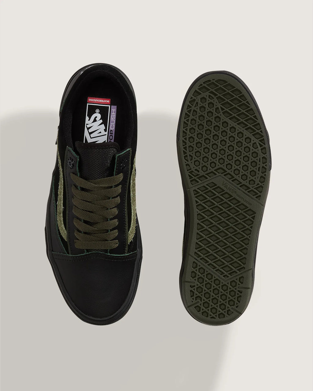 Vans Skate Old Skool Wafflecup Willow Green/Black Cipő VN000EB72031 - 3