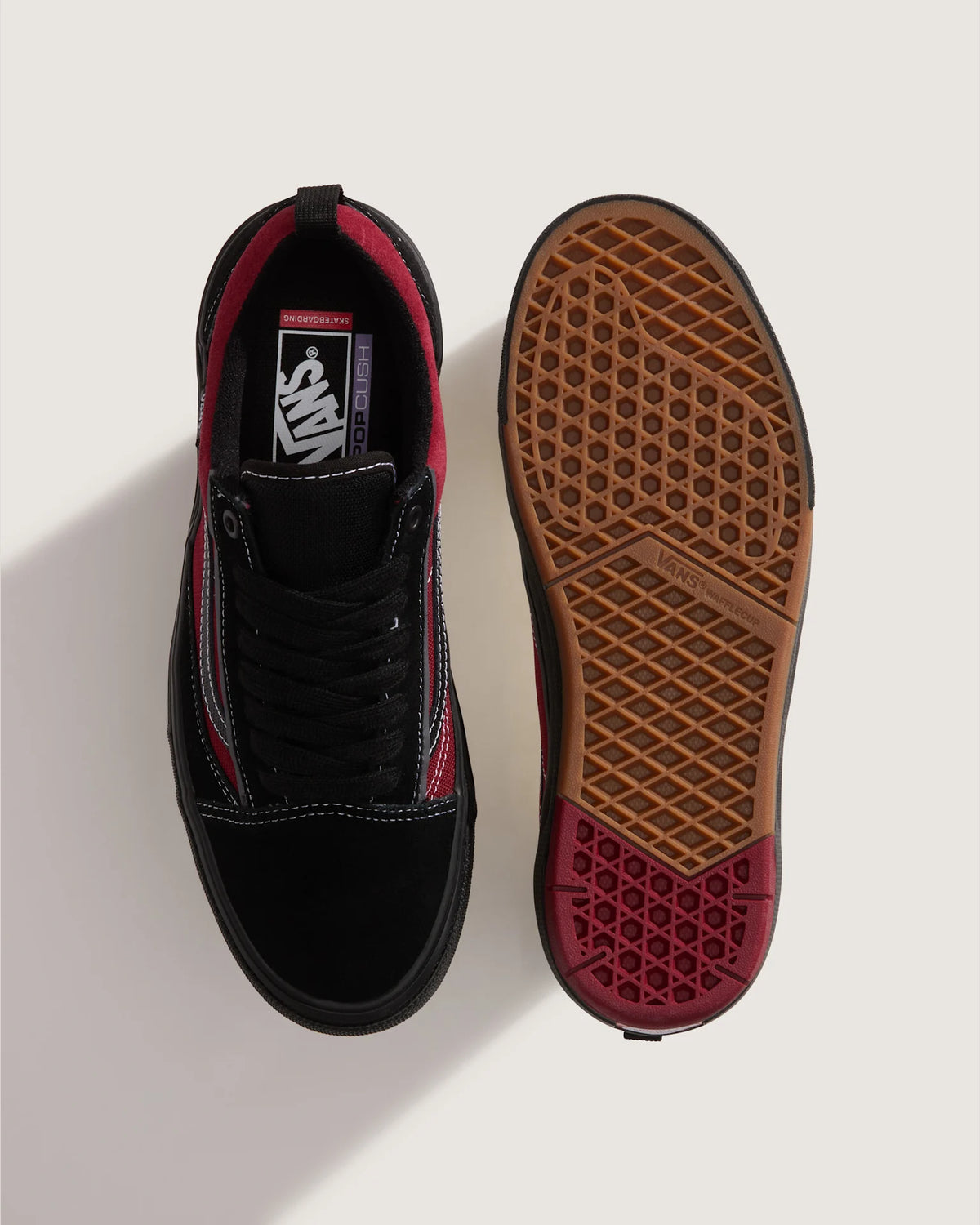 Vans Skate Old Skool Wafflecup Black/Red Cipő VN000EB7Y091 - 3