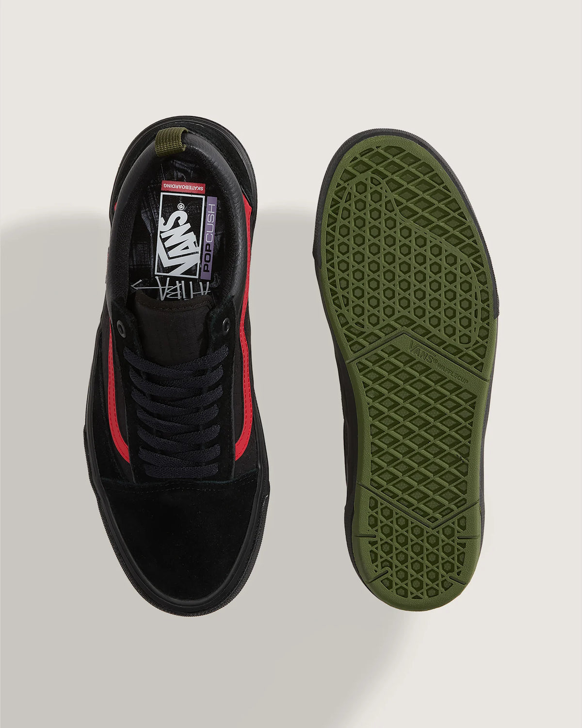 Vans Skate Old Skool Wafflecup Atiba Black/Green Cipő VN000EB7YJ71 - 3