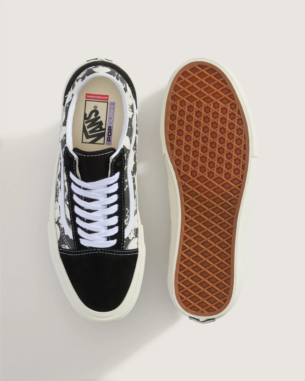 Vans Skate Old Skool SKULL PILE Black/White/Gum Cipő VN000EDN9X11 - 3