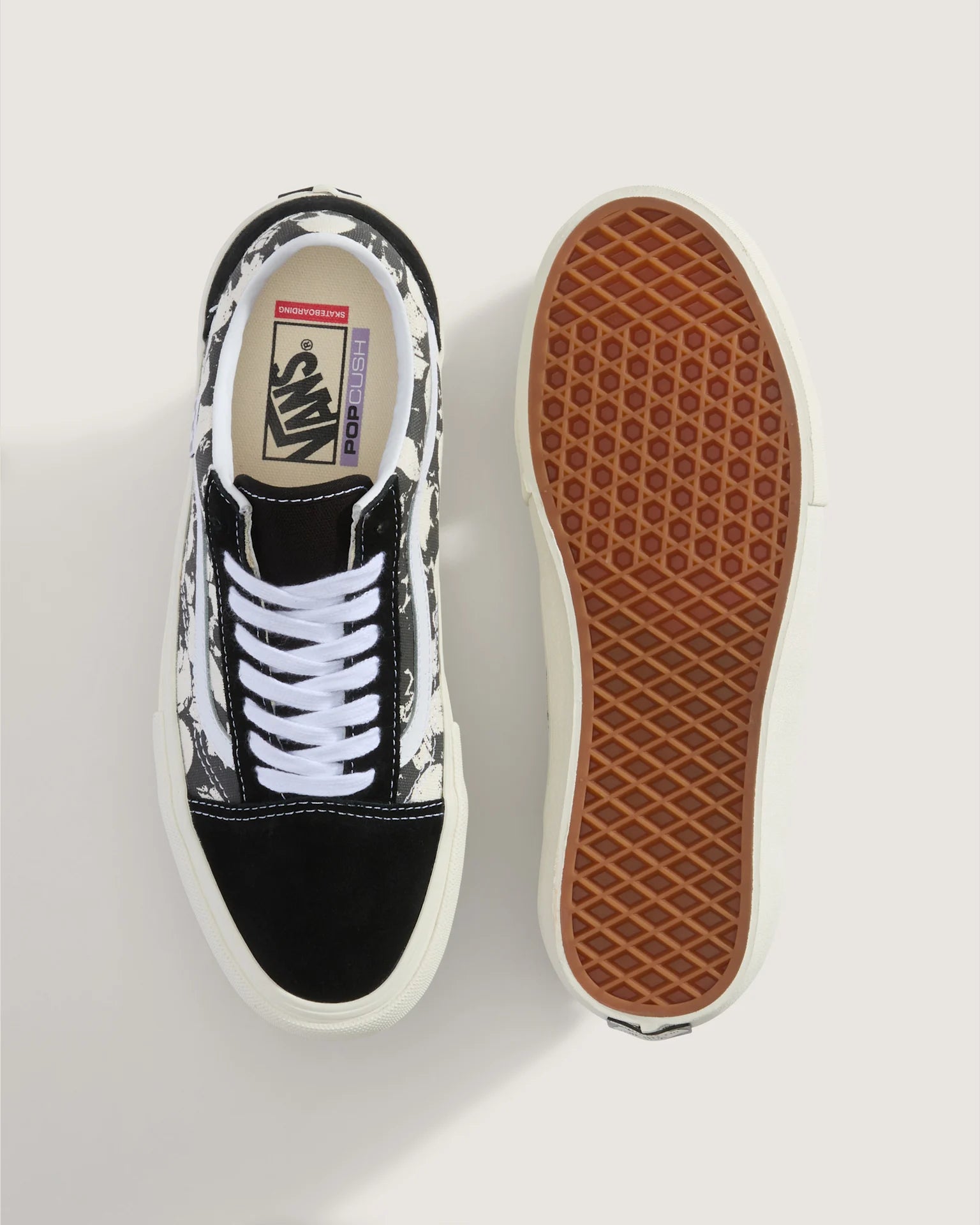 Vans Skate Old Skool SKULL PILE Black/White/Gum Cipő VN000EDN9X11 - 3