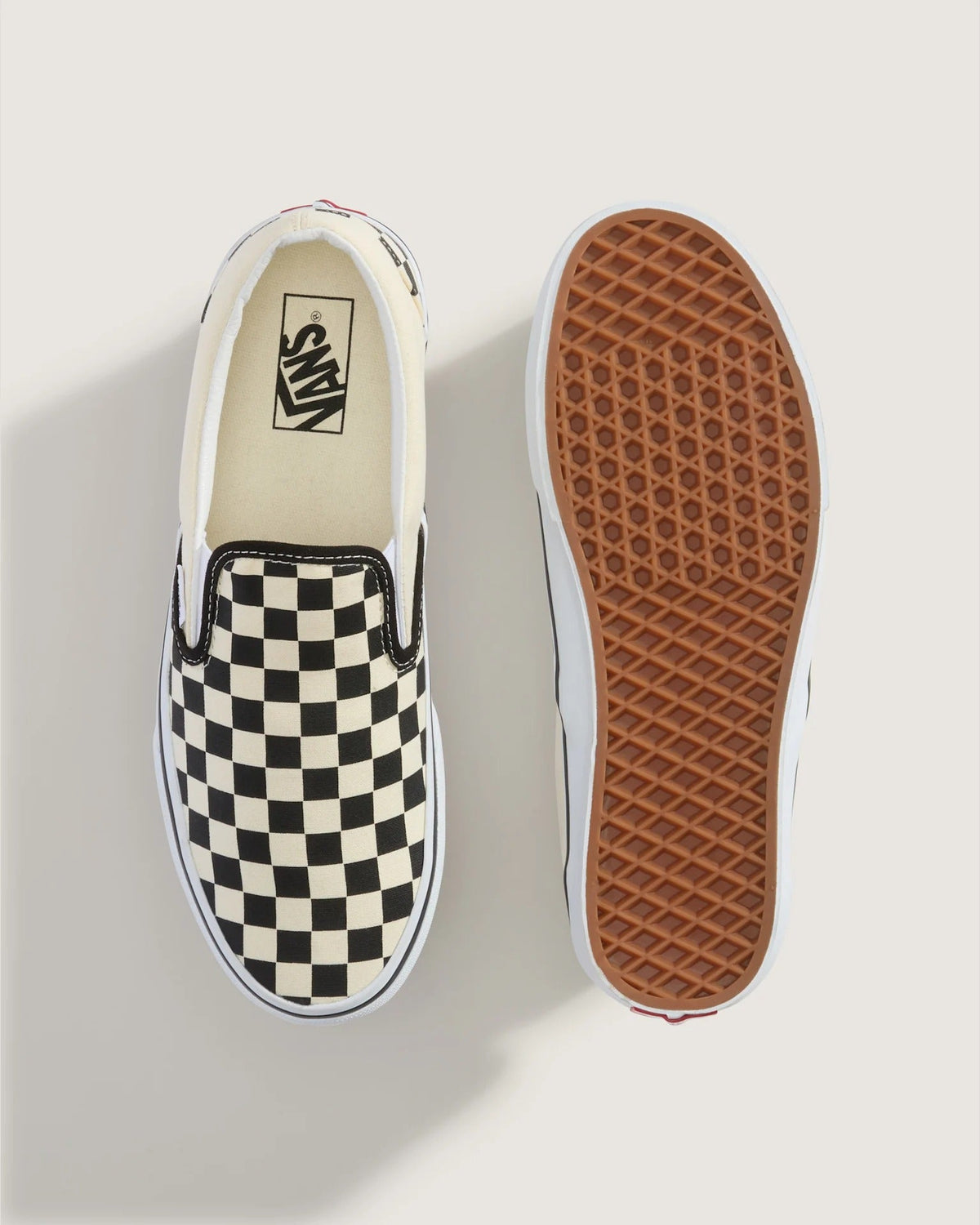 VANS UA Classic Slip-On Blk&WhtChckerboard/Wht Cipő - 8