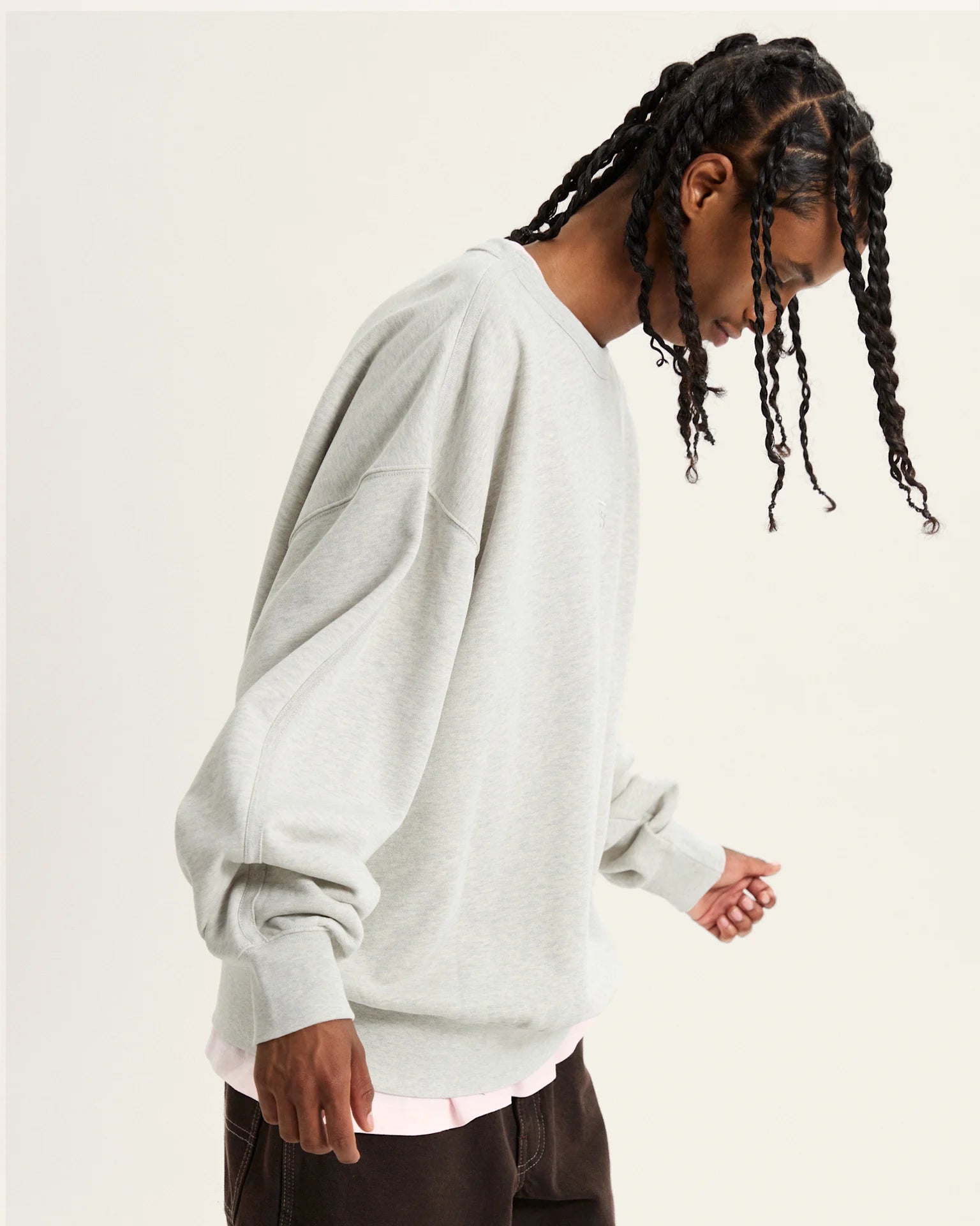 VANS LX Premium Crew Fleece ASH HEATHER Pulóver VN000GBWRKZ1 - 5
