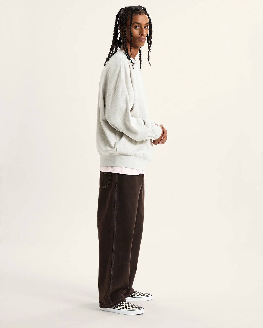 VANS LX Premium Crew Fleece ASH HEATHER Pulóver VN000GBWRKZ1 - 6