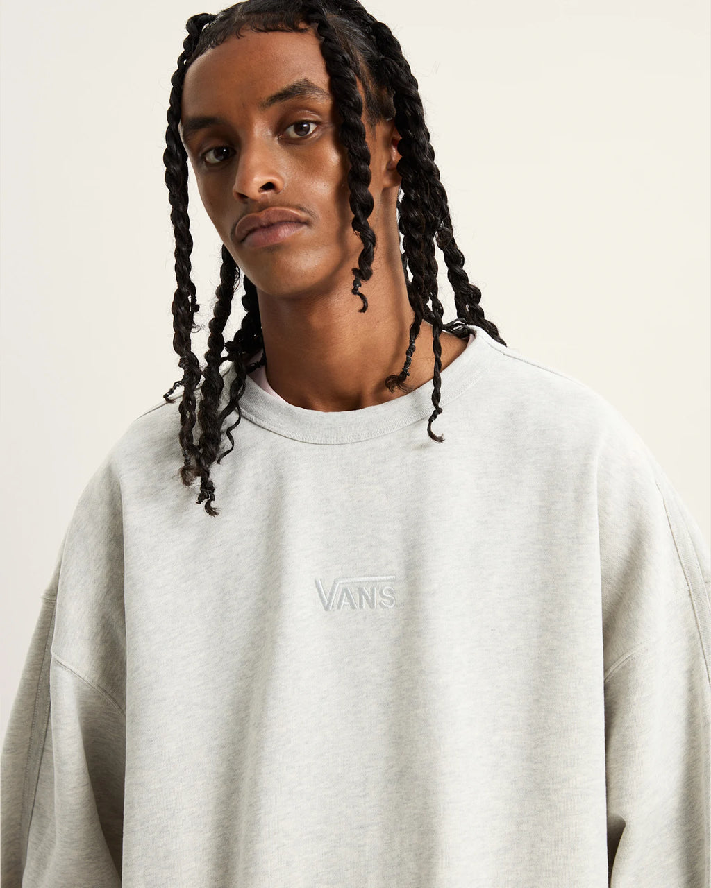 VANS LX Premium Crew Fleece ASH HEATHER Pulóver VN000GBWRKZ1 - 7