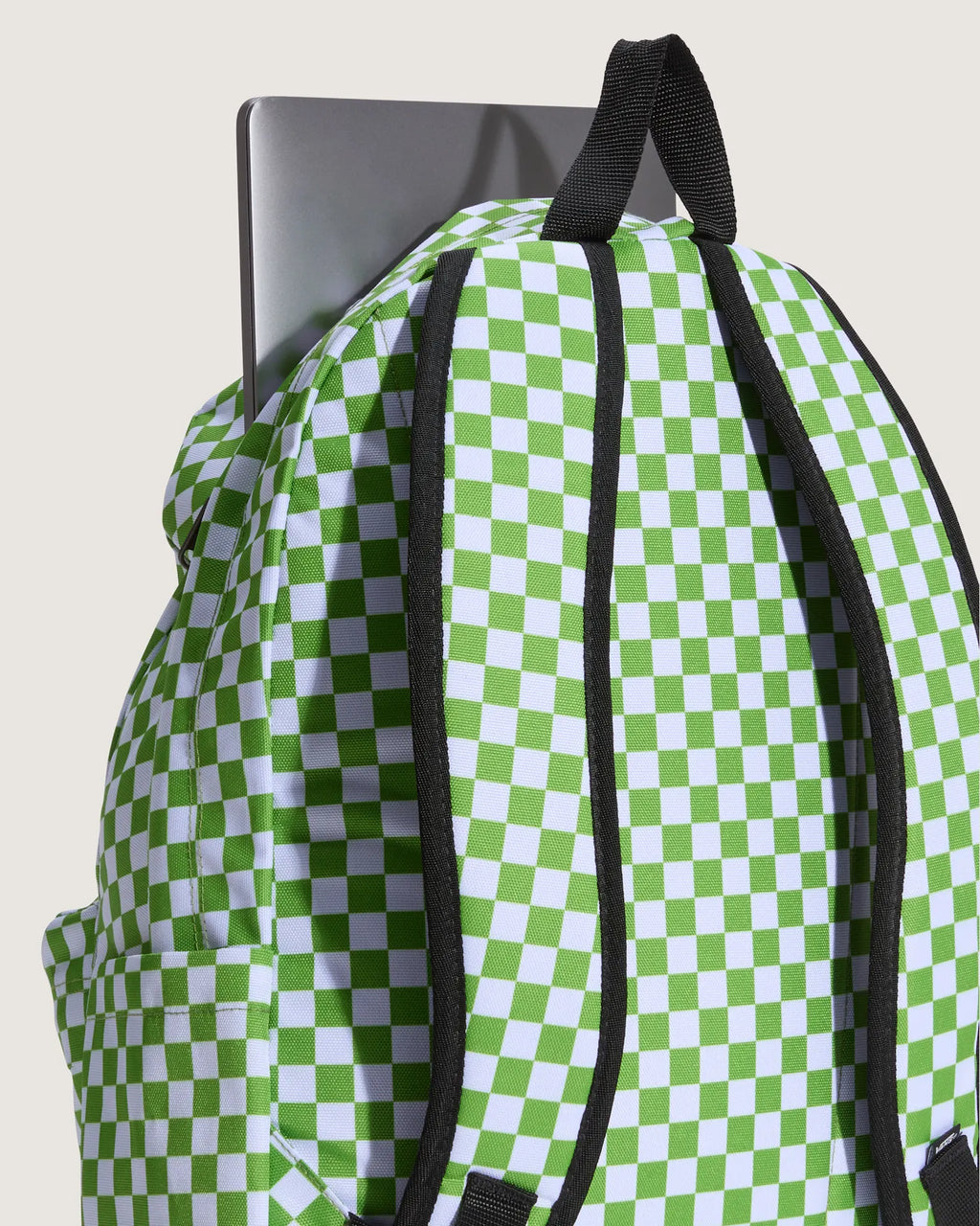 VANS Old Skool Check Backpack CHECKERBOARD Lime Burst Hátizsák VN000H4XFPB1 - 5