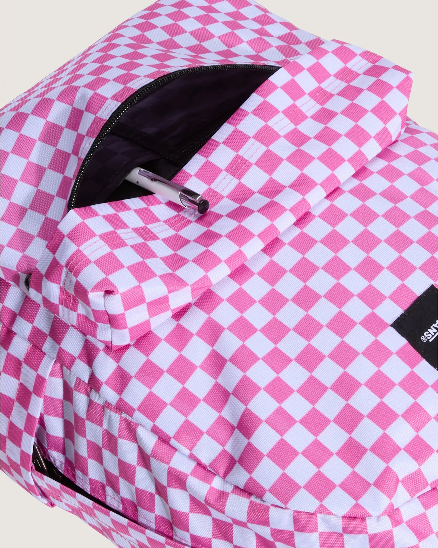 VANS Old Skool Check Backpack CHECKERBOARD Pink Fizz Hátizsák VN000H4XFRQ1 - 7