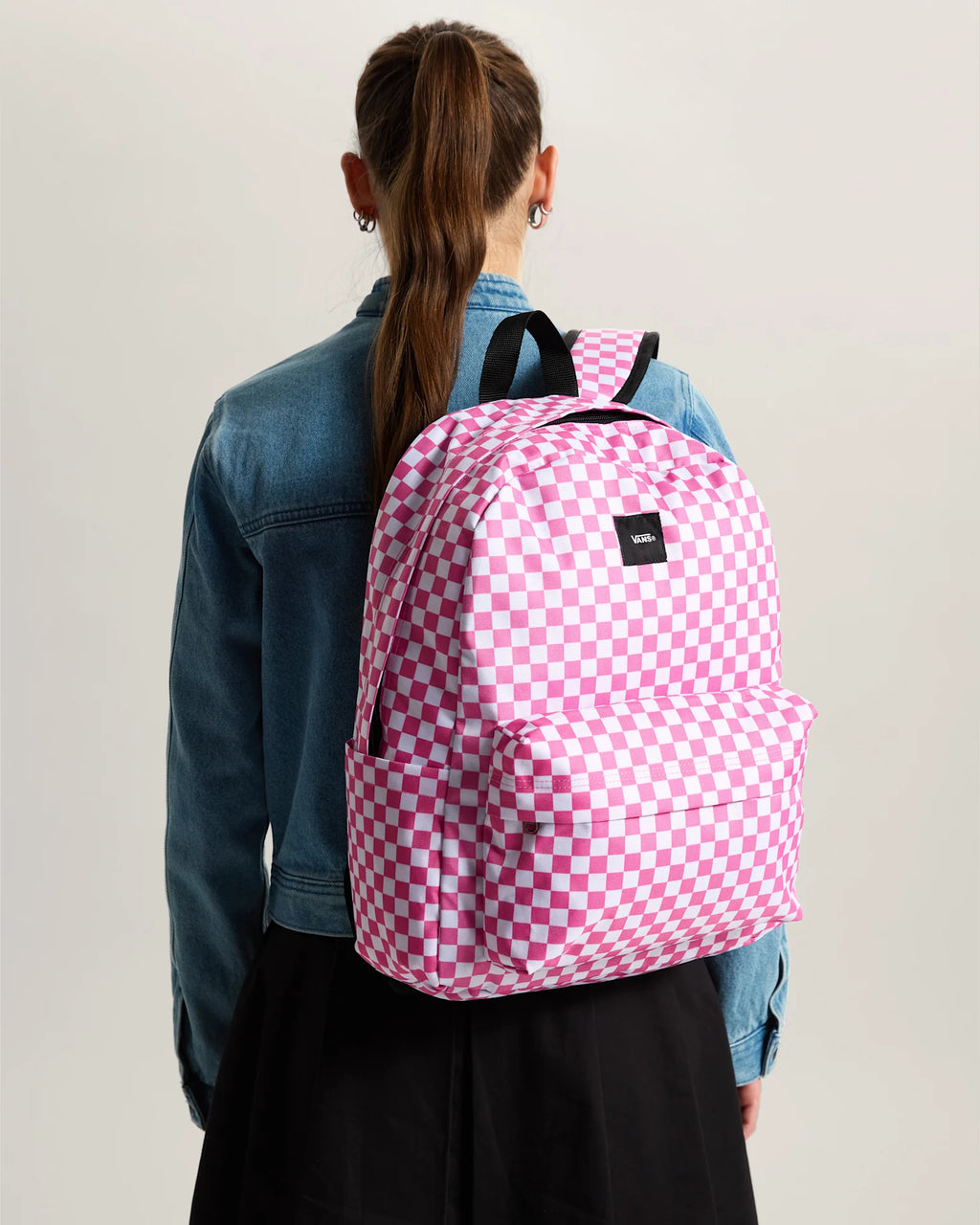VANS Old Skool Check Backpack CHECKERBOARD Pink Fizz Hátizsák VN000H4XFRQ1 - 8