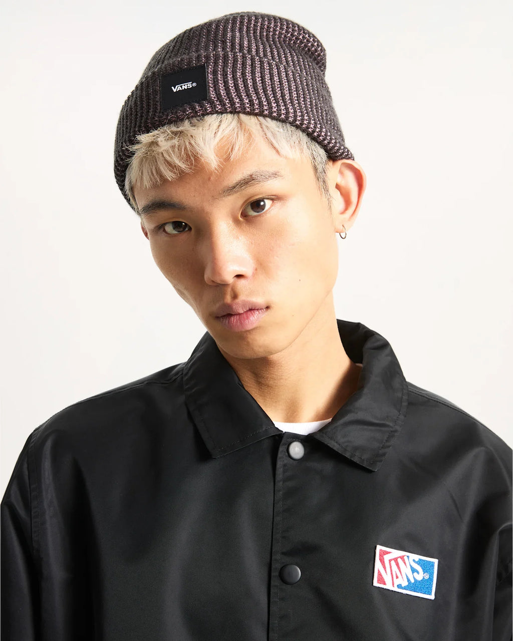 VANS Vans Waffle Cuff Beanie Pink Dawn/Black Beanie VN000HSUF0U1 - 4