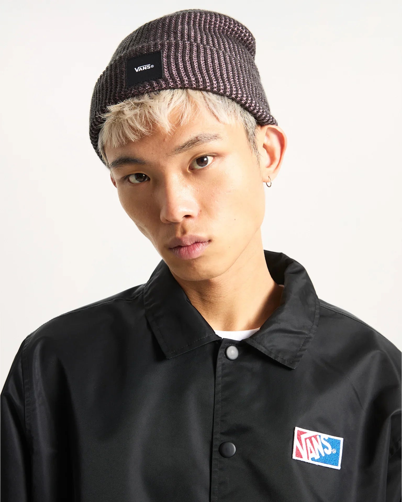 VANS Vans Waffle Cuff Beanie Pink Dawn/Black Beanie VN000HSUF0U1 - 4