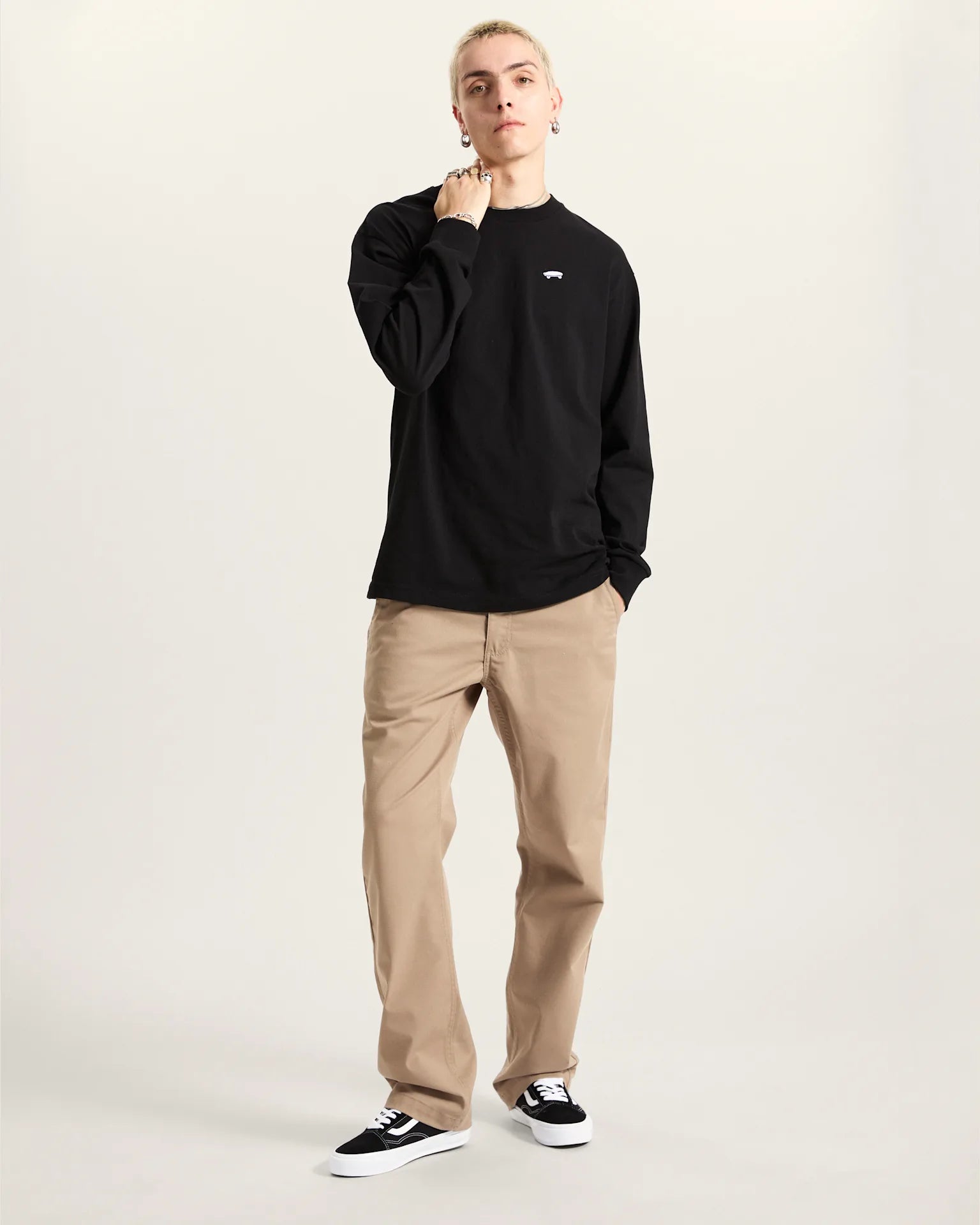 VANS Authentic Chino Relaxed Pant DESERT TAUPE Nadrág VN000HZBYEH1 - 6