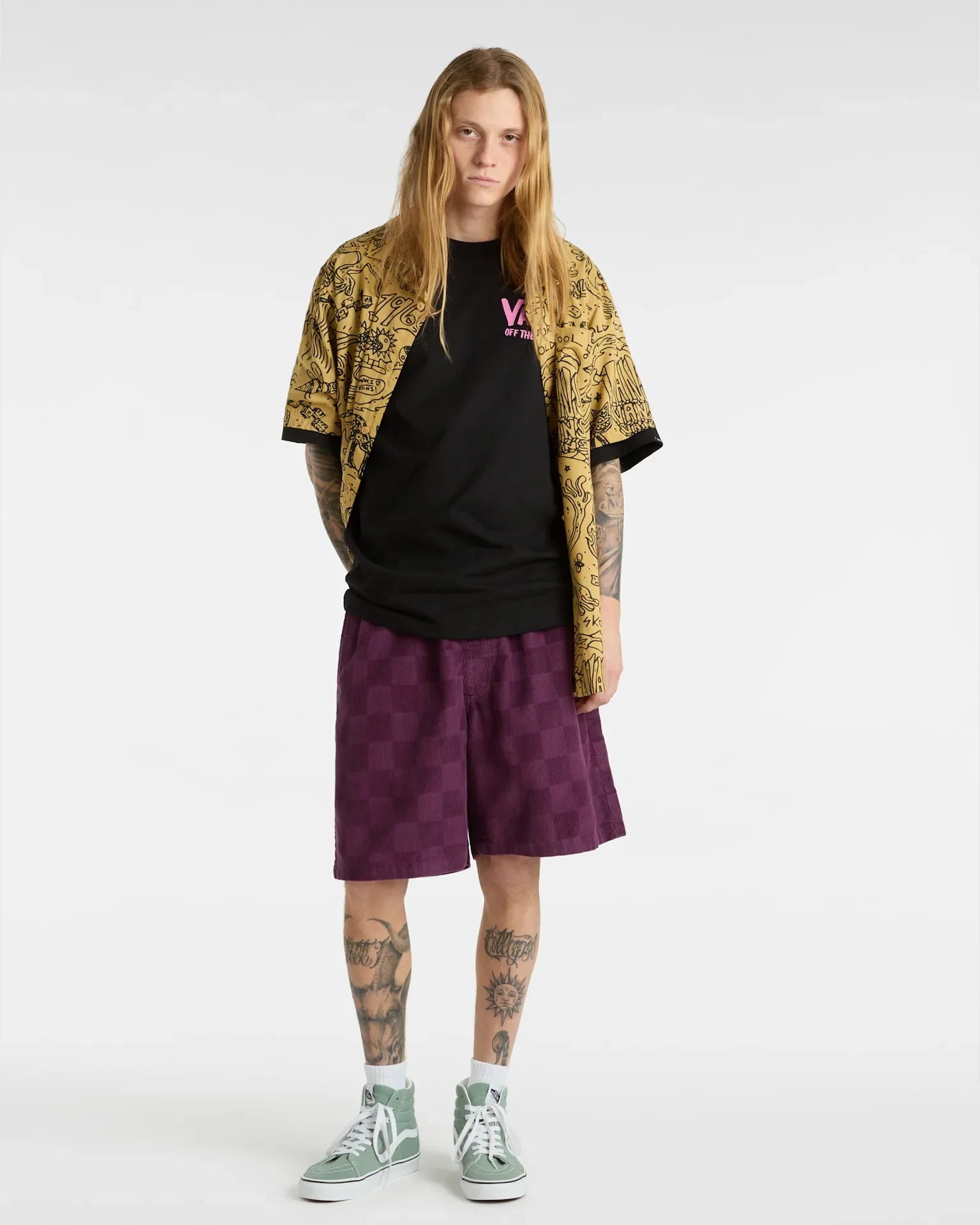 VANS SKELETON POSE LOOSE SS Black Póló VN000JK5BLK1 - 5