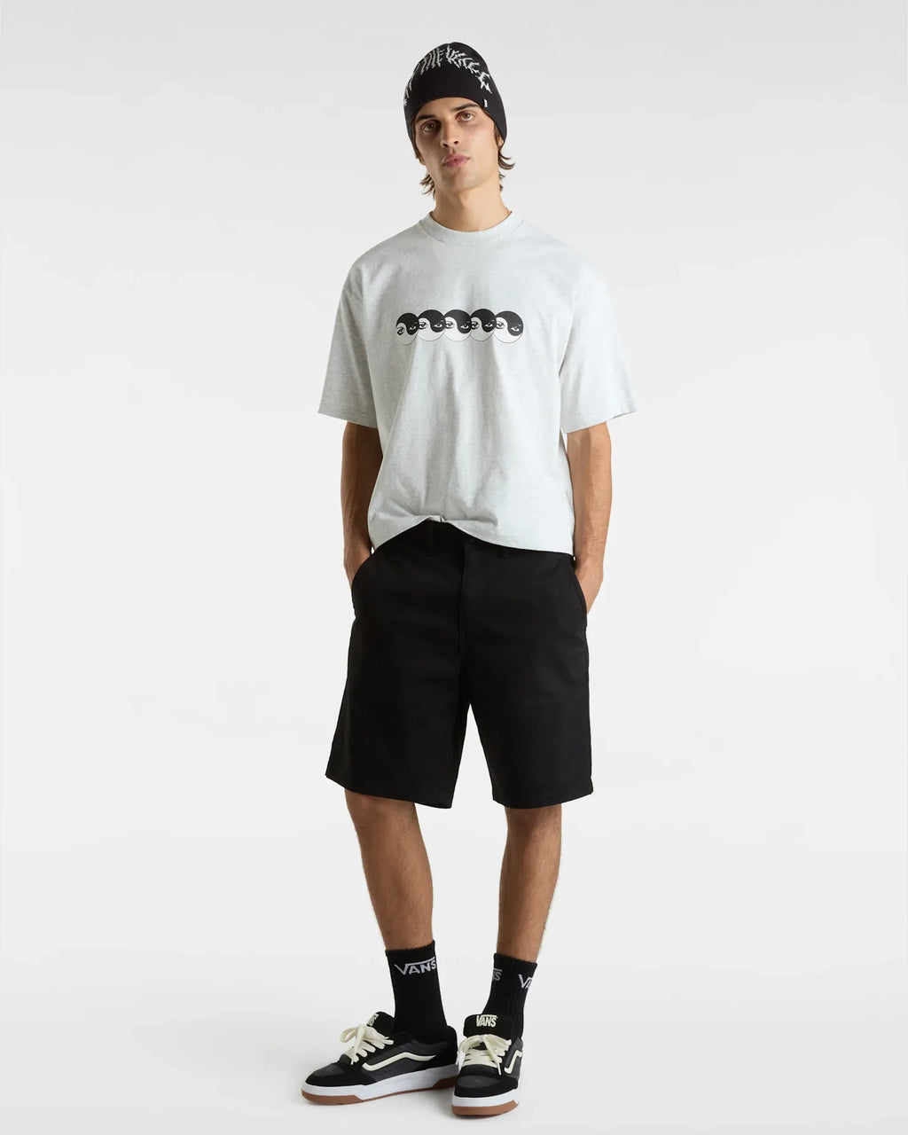 VANS Skate Ying Yang Eyes Short SS Tee ASH HEATHER VN000M0VRKZ1 - 3