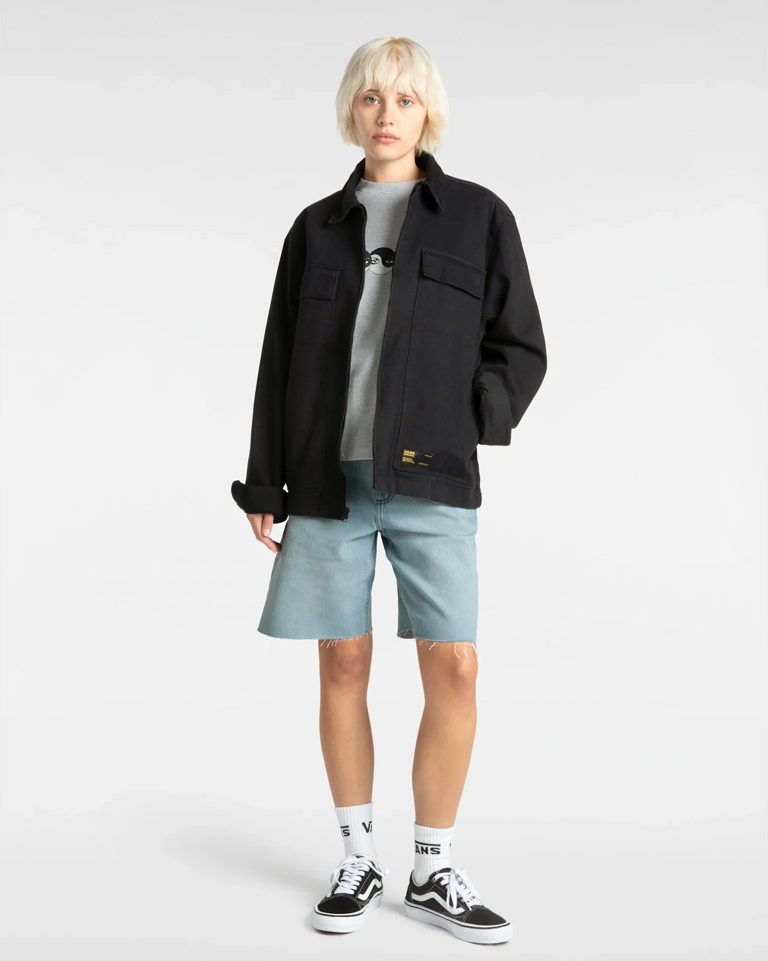 VANS Skate Ying Yang Eyes Short SS Tee ASH HEATHER VN000M0VRKZ1 - 4