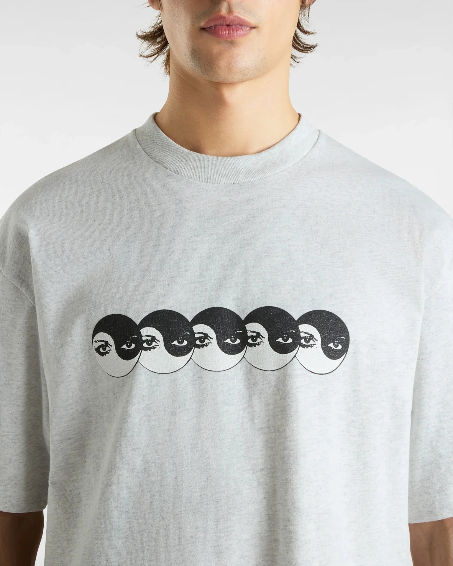VANS Skate Ying Yang Eyes Short SS Tee ASH HEATHER VN000M0VRKZ1 - 7
