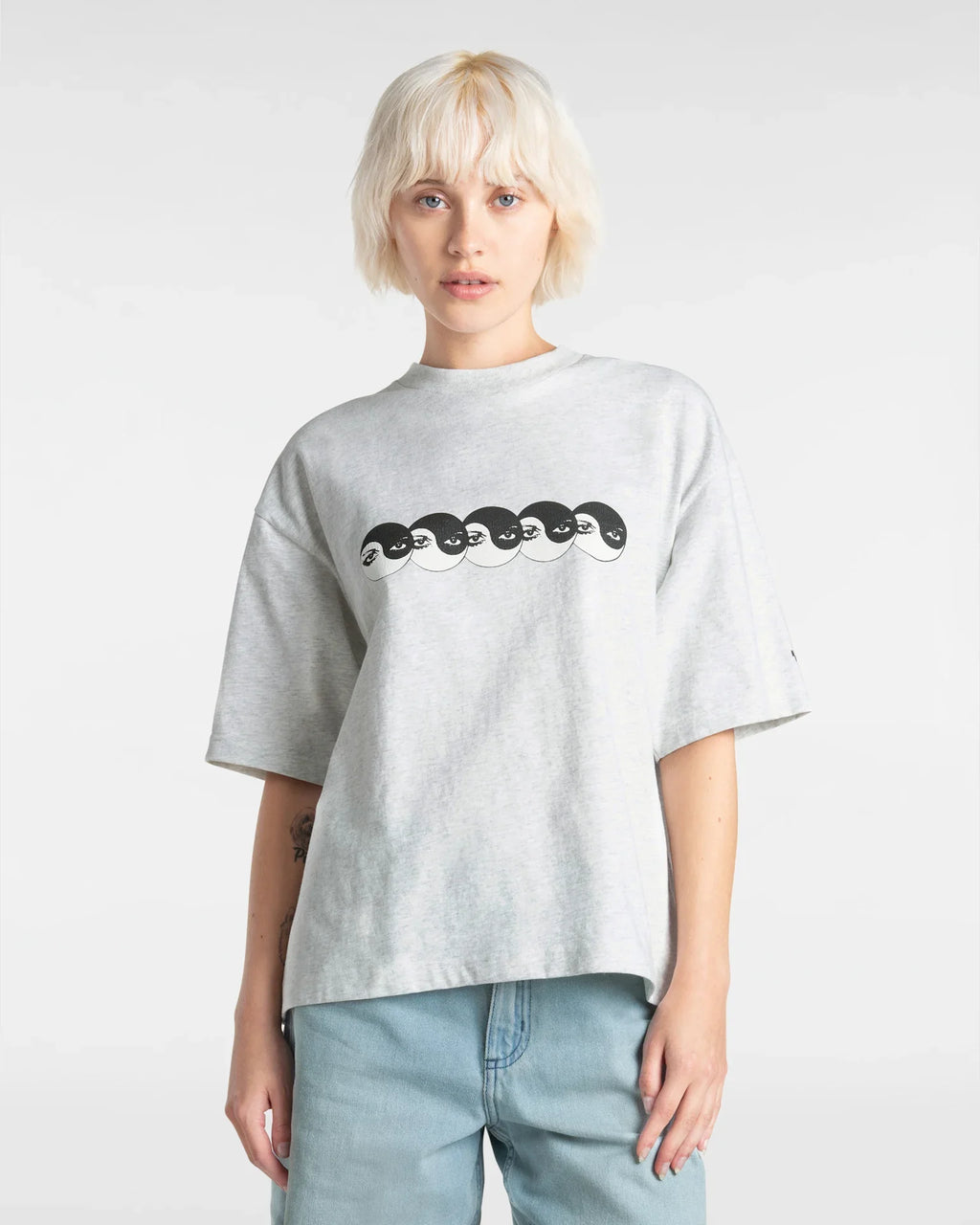 VANS Skate Ying Yang Eyes Short SS Tee ASH HEATHER VN000M0VRKZ1 - 8