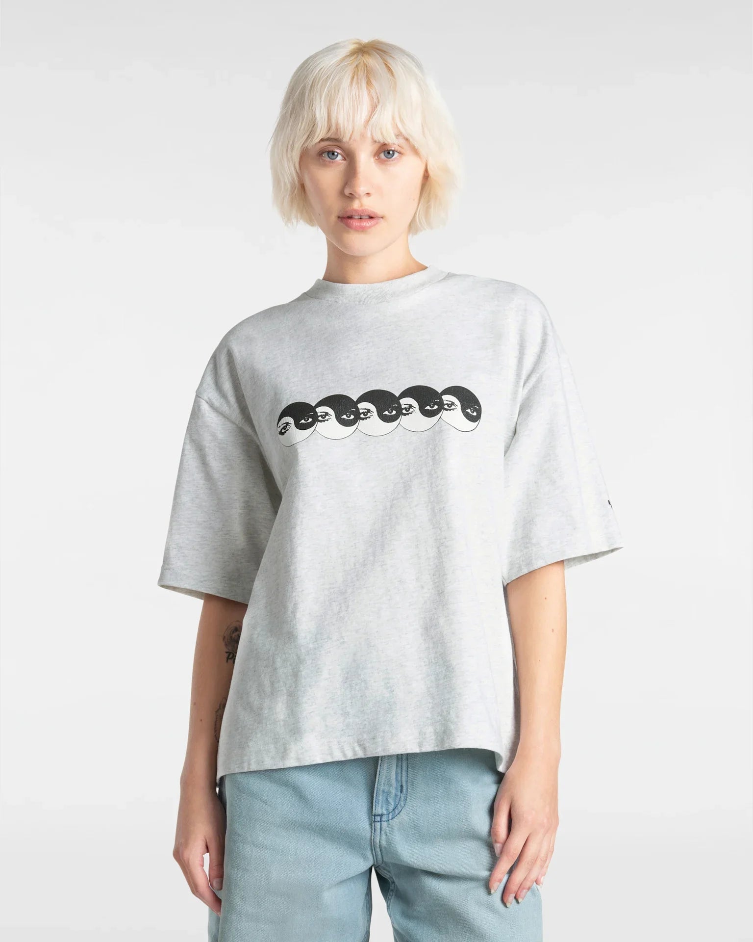 VANS Skate Ying Yang Eyes Short SS Tee ASH HEATHER VN000M0VRKZ1 - 8