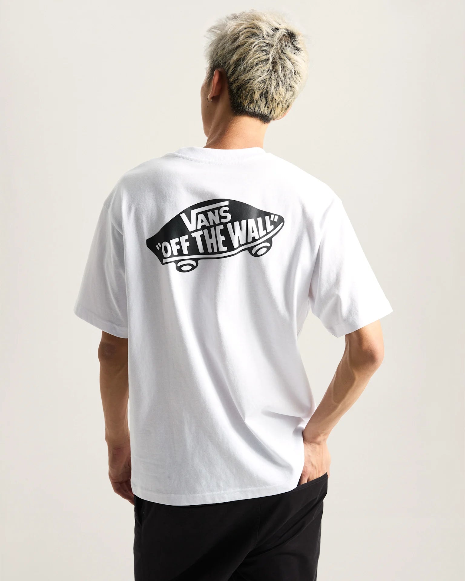 Vans STYLE 76 II LOOSE SS TEE White/Black Textil VN000P50YB21 - 4